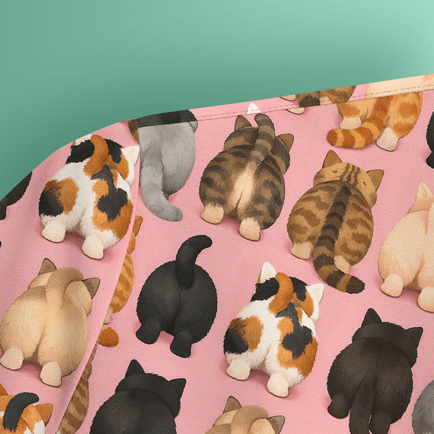 Cute Cats Back View Pattern Scrubs Top, Comfortable Scrubs for Nurses