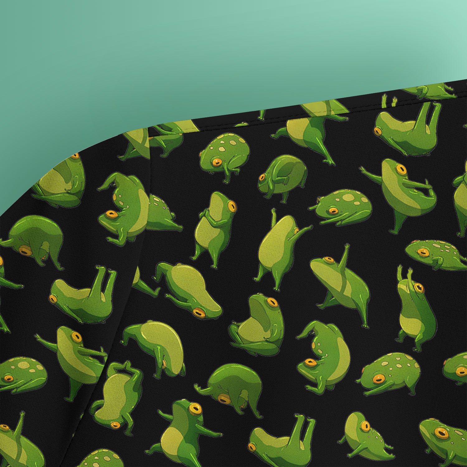 Cute Frog Cartoon Pattern Scrub Top, Comfortable Scrubs for Nurses