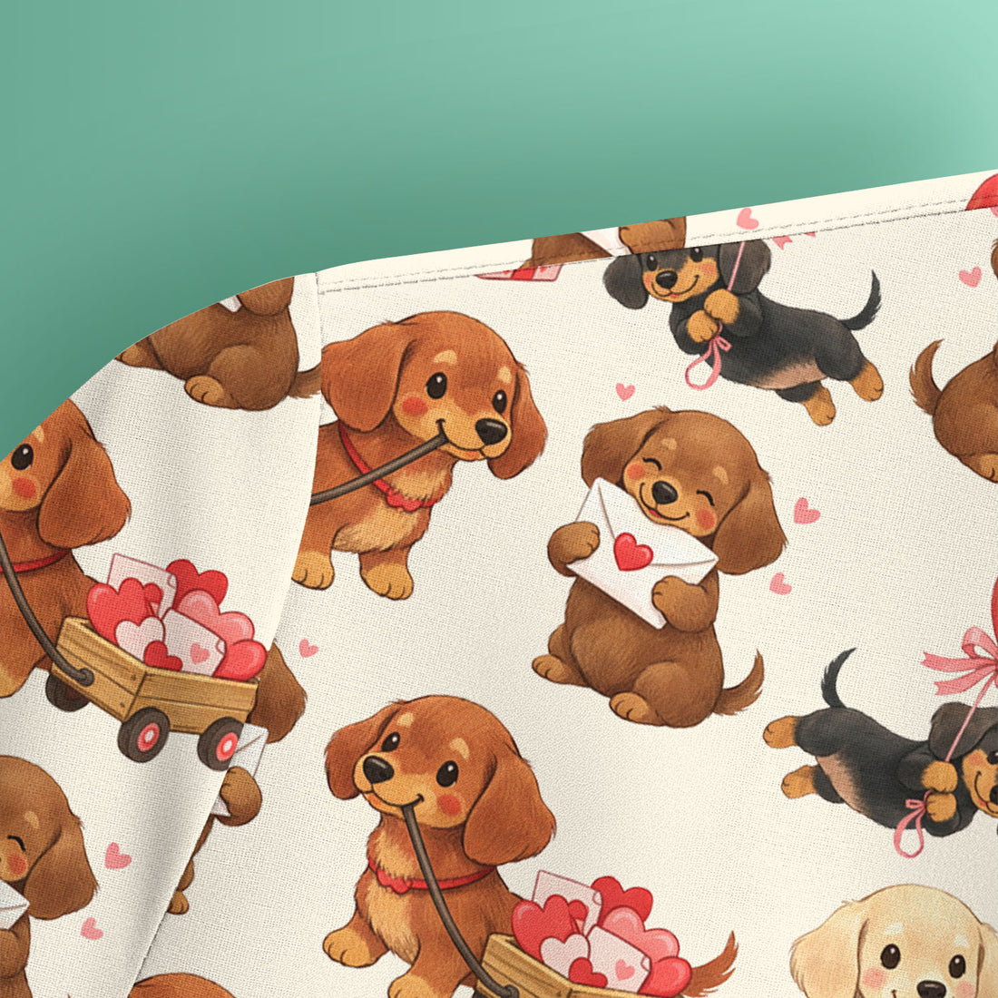 Cute Dachshund Nurse Scrub Top For Nurses, Wiener Dog Pattern Nurse Shirt, Breathable Fabrics Nursing Uniform