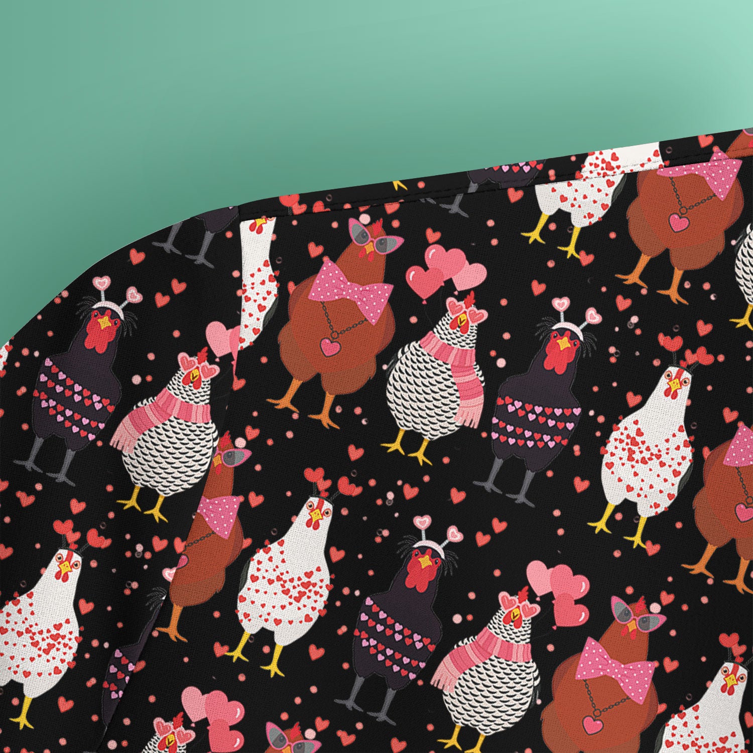 Funny Chicken Valentine Scrub Top, Chicken Pattern Scrub Shirt For Nursing, Valentine Gift For Nurse