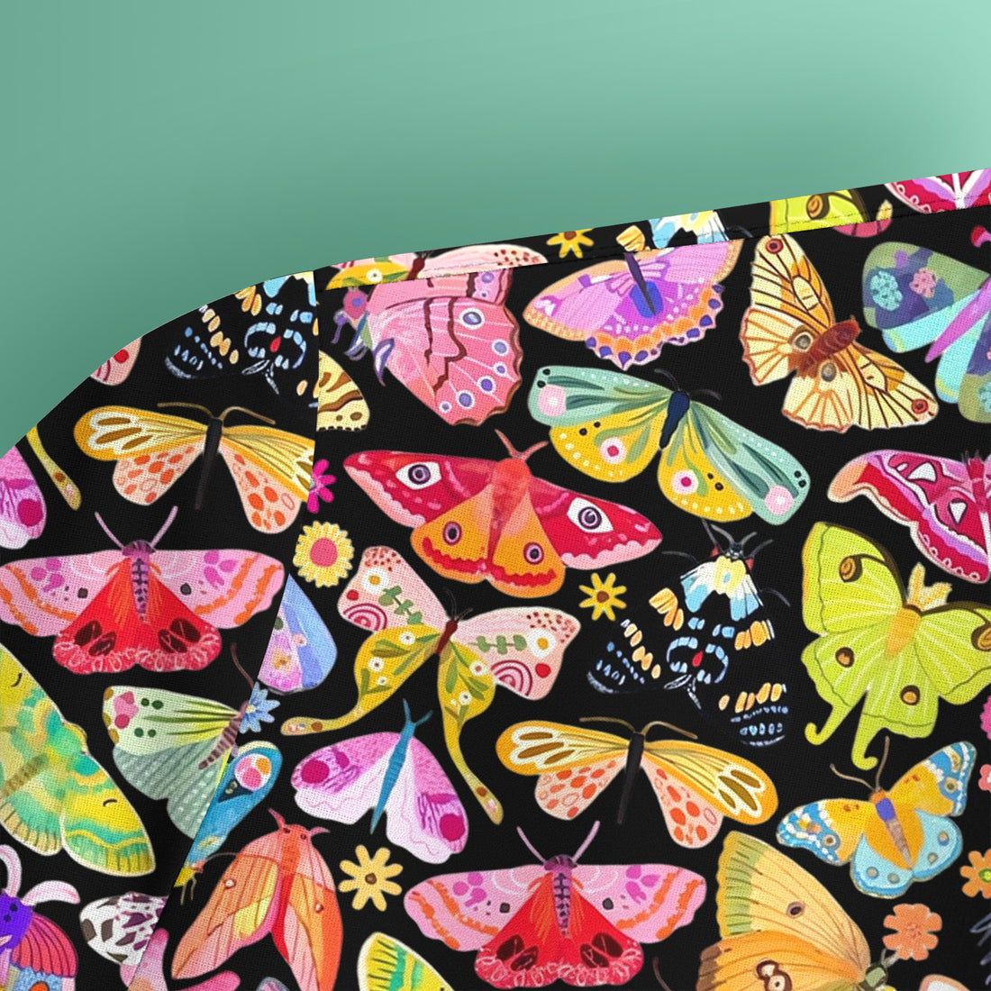 Cute Bright Butterfly Moth Floral Scrub Top, Comfortable Scrubs for Nurses