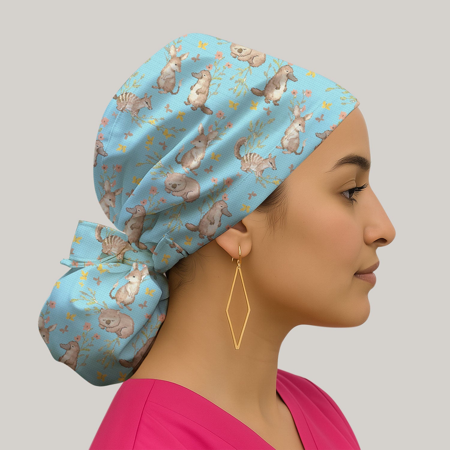 Australian Baby NICU Nurse Scrub Cap, Pediatric Nursing Hat, Comfortable Scrubs For Nurses