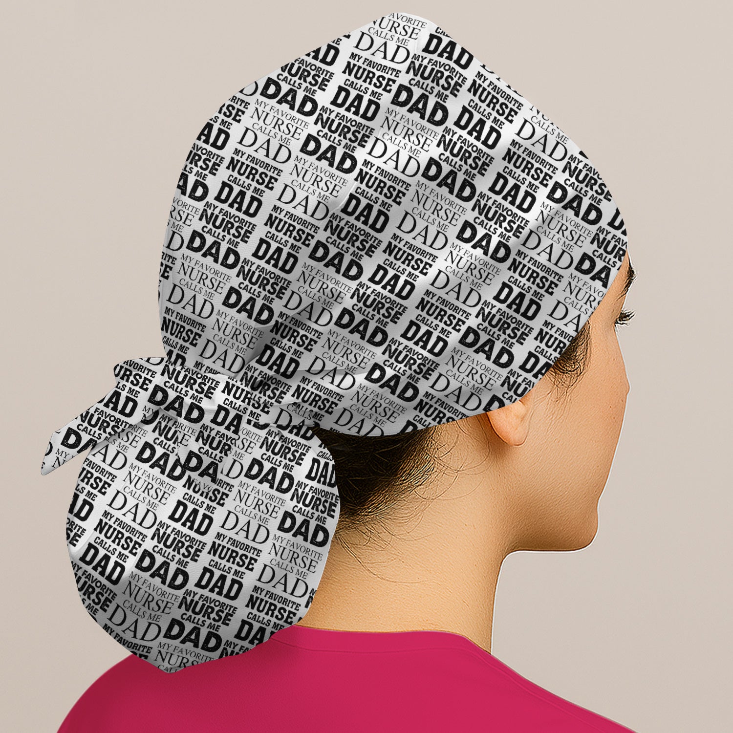 Favorite Nurse Calls Dad Pattern Scrub Cap, Surgical Caps for Doctors