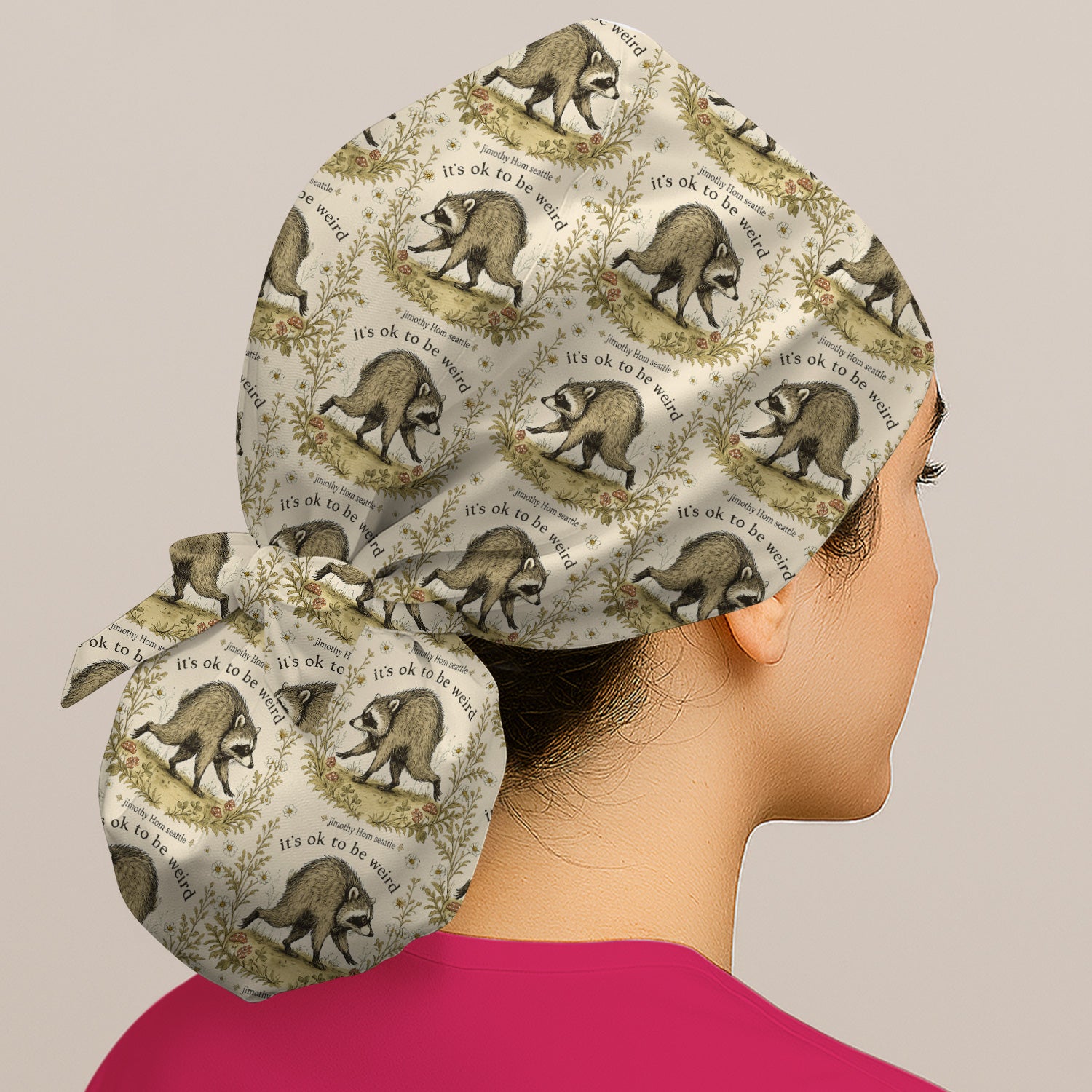 It's OK To Be Weird with Jimothy Scrub Cap, Surgical Caps for Doctors