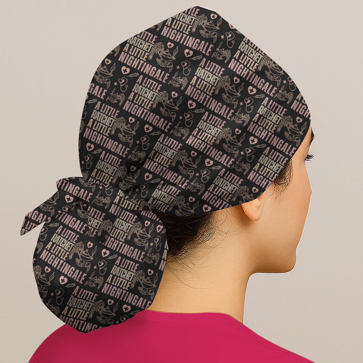A Little Ratchet A Little Nightingale Scrub Cap, Breathable Fabrics Caps Uniform