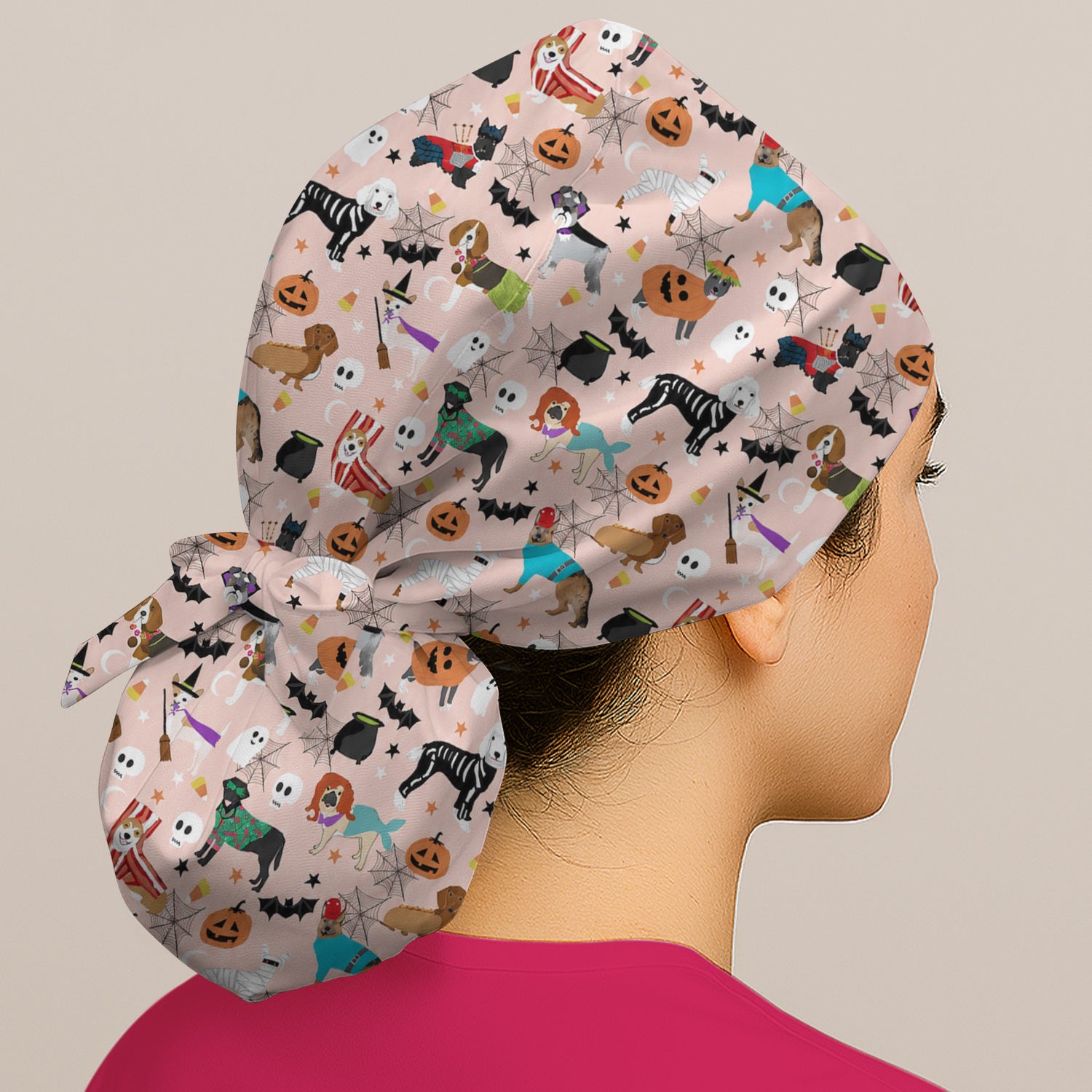 Halloween Costume Dogs Scrub Cap, Surgical Caps for Doctors