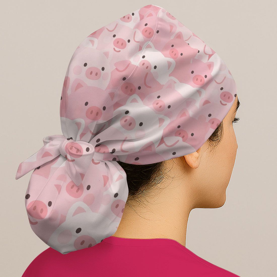 Cute Pig Nursing Scrub Cap, Comfortable Scrubs For Nurses