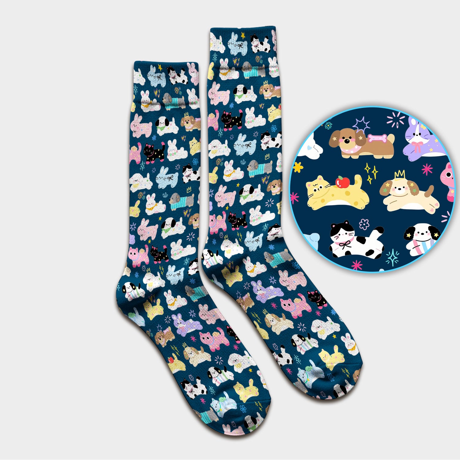 Cute Kawaii Animal Pattern Socks, Socks for Nurse Doctor