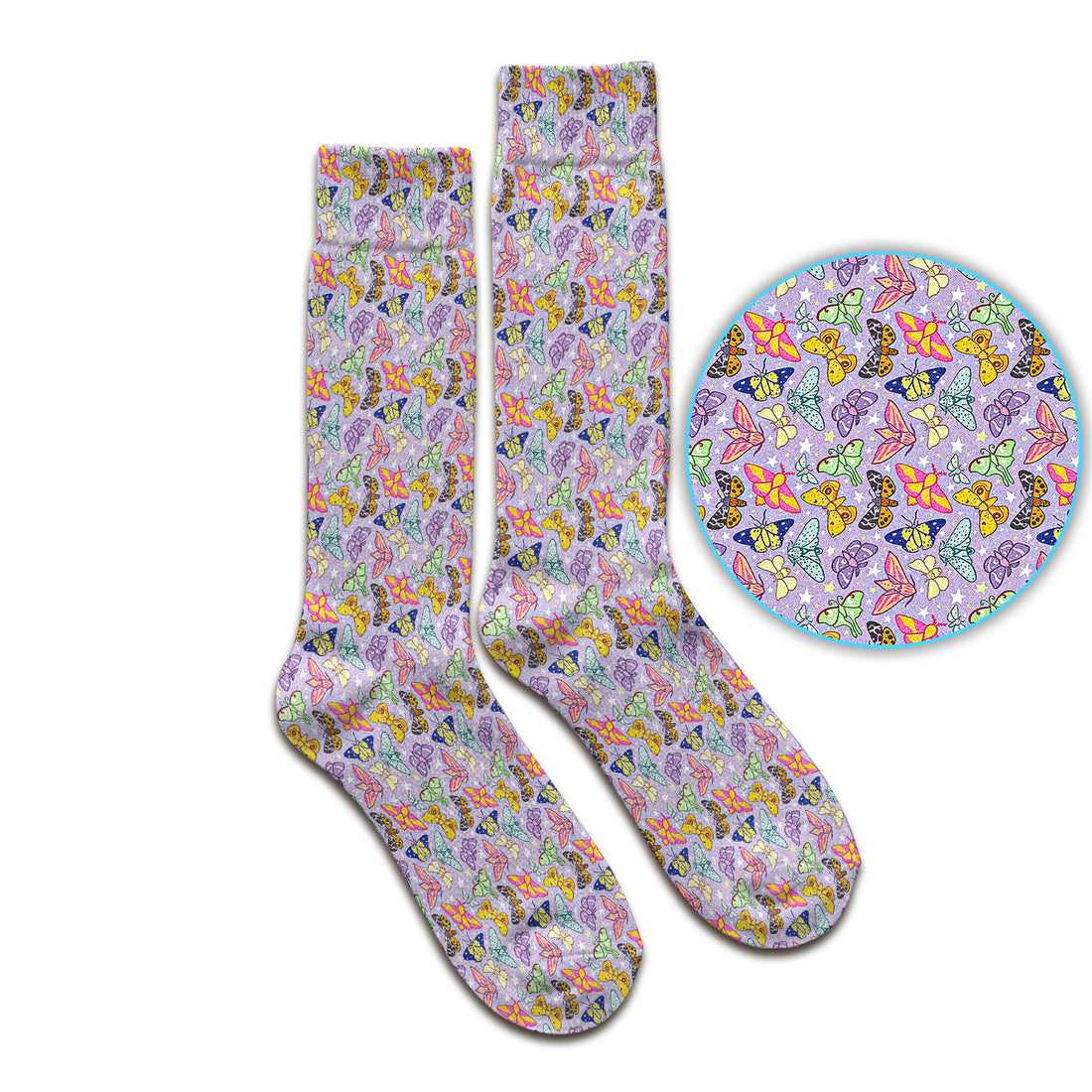 Colorful Butterfly Pattern Socks, Socks for Nurse Doctor