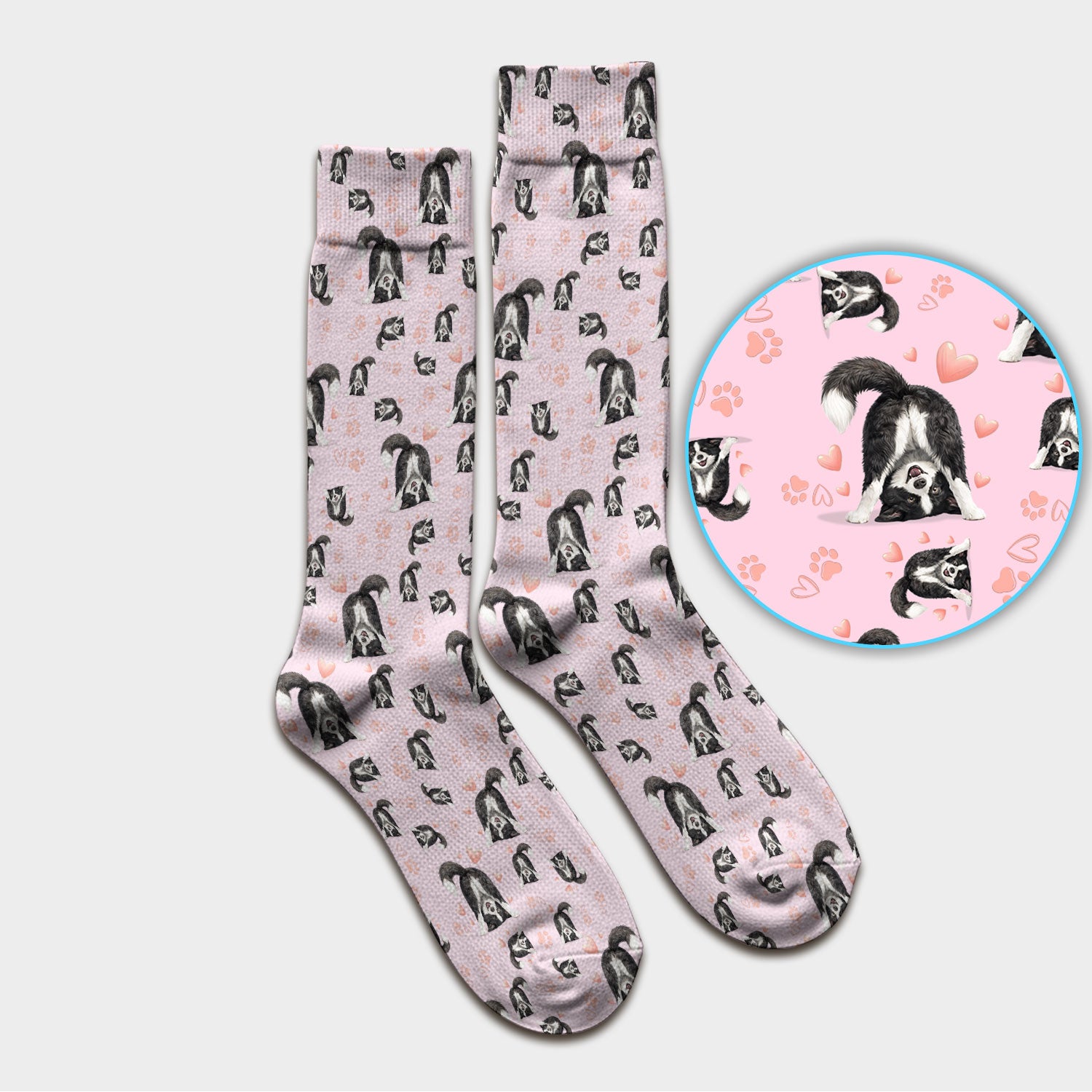 Cute Puppy Heart Medical Pattern Socks, Adult Socks for Men and Women