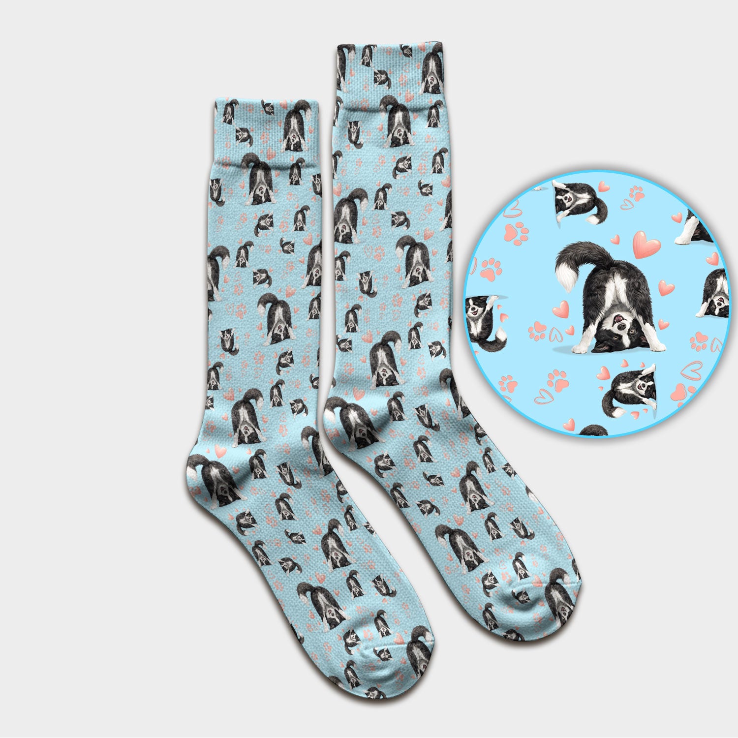 Cute Puppy Heart Medical Pattern Socks, Adult Socks for Men and Women