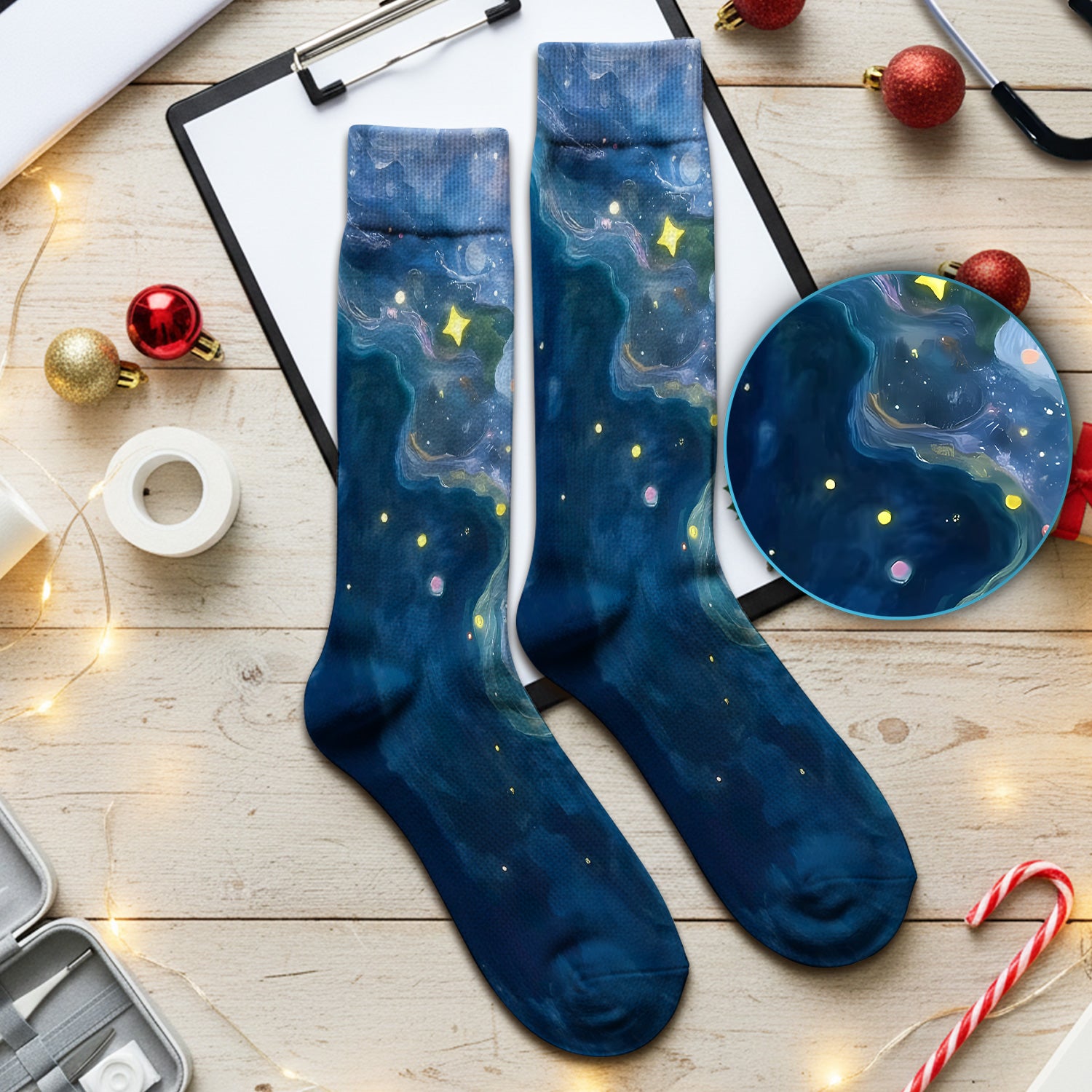 Marine Life Shark Pattern Print Socks, Adult Socks for Men and Women