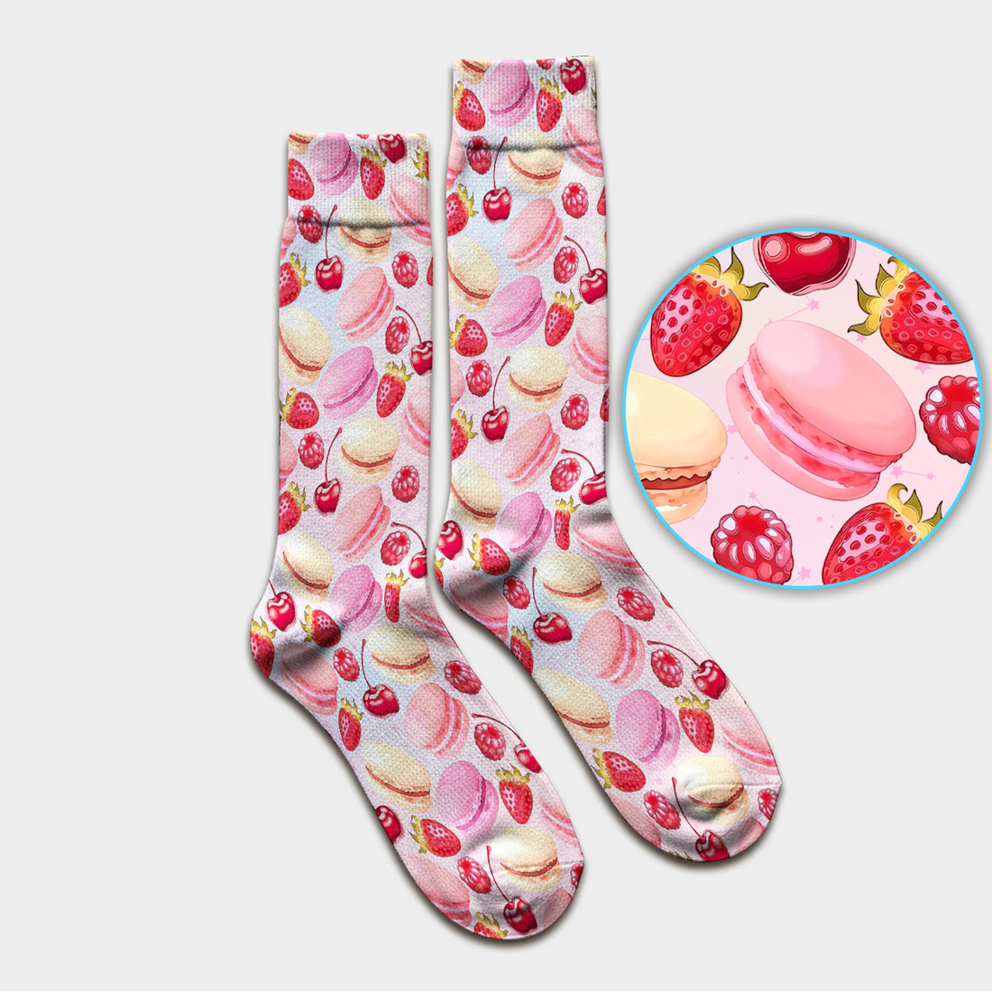Sweet Dessert Pattern Socks, Adult Socks for Men and Women