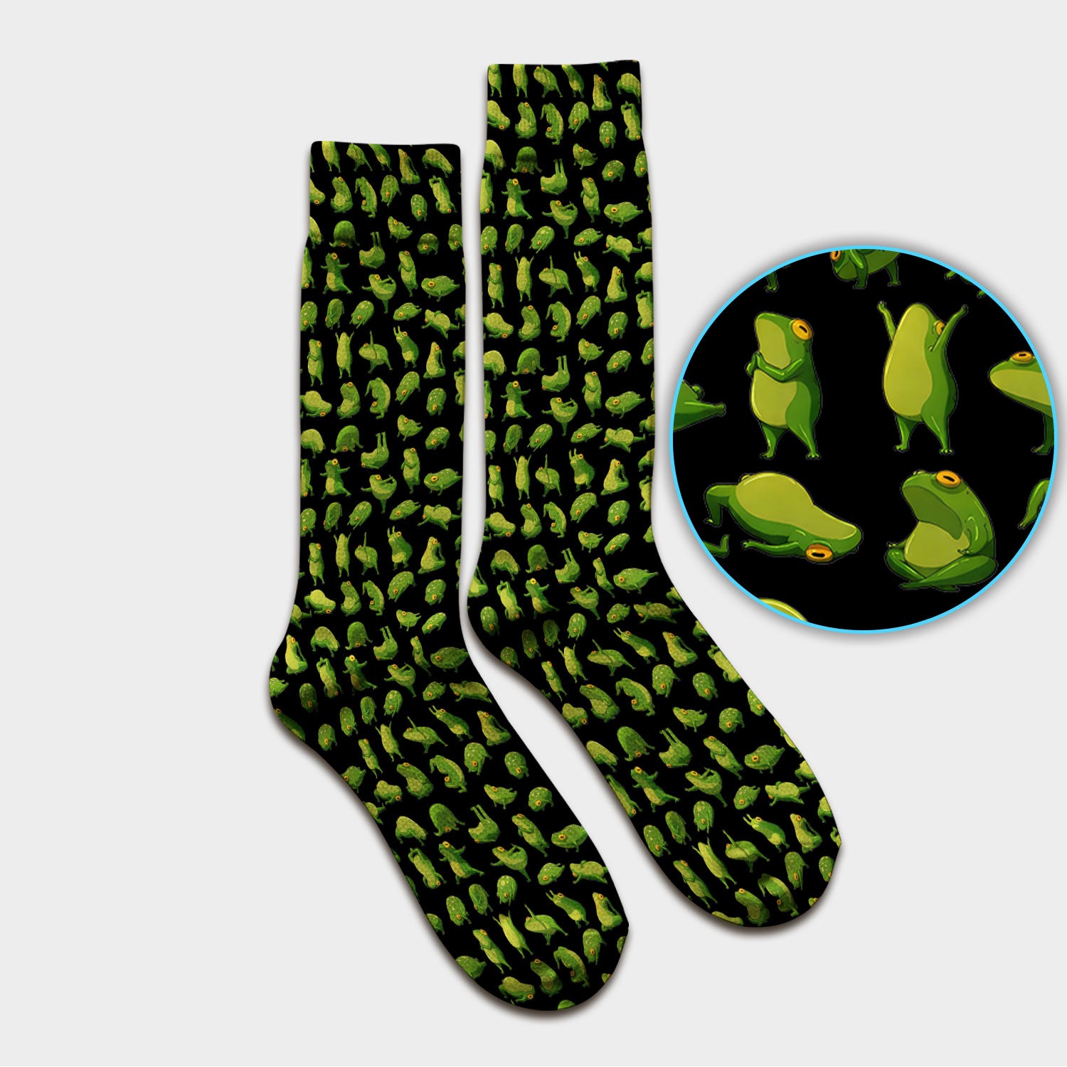 Cute Frog Cartoon Pattern Socks, Breathable Fabrics Medical Uniform