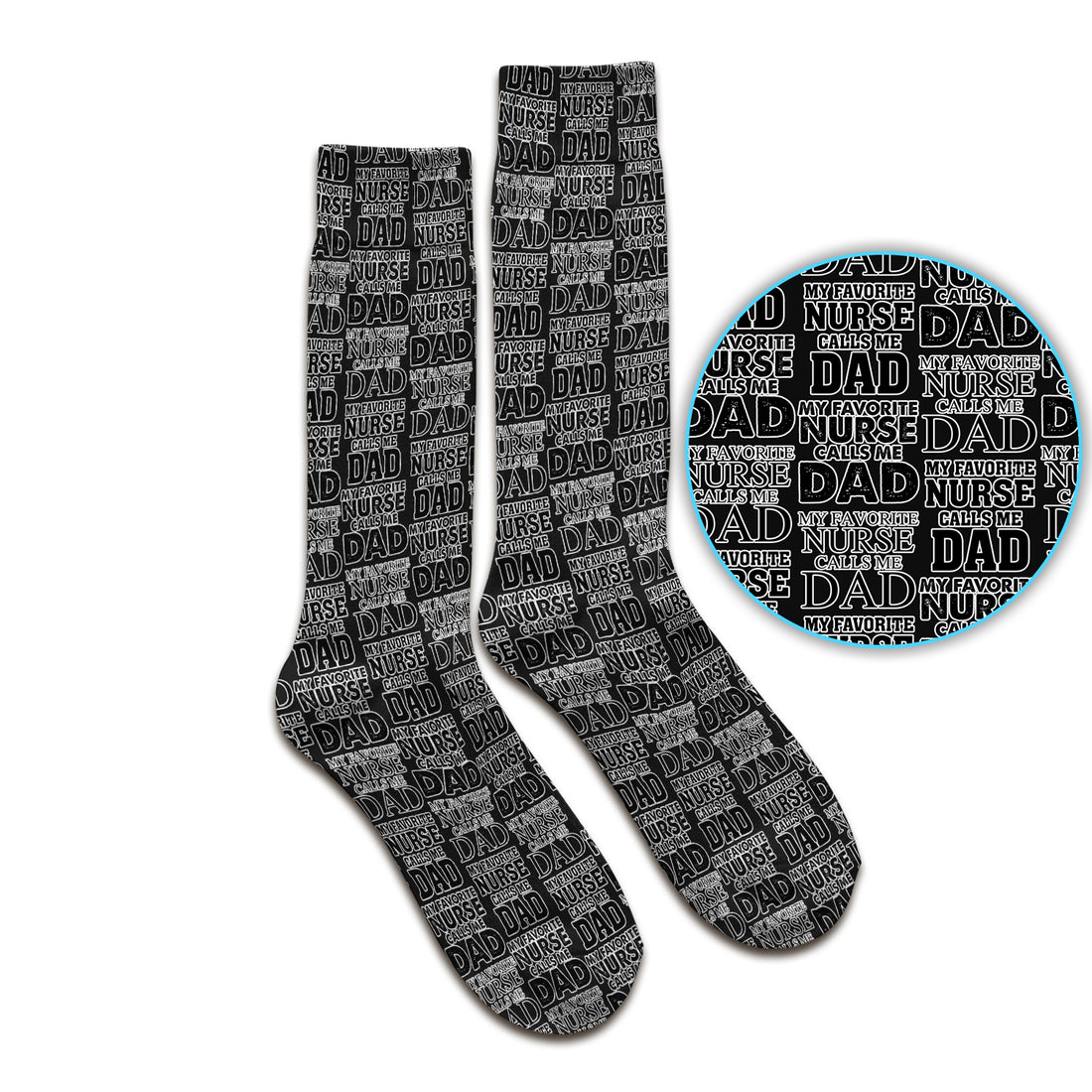 Favorite Nurse Calls Dad Pattern Socks, Breathable Fabrics Medical Uniform