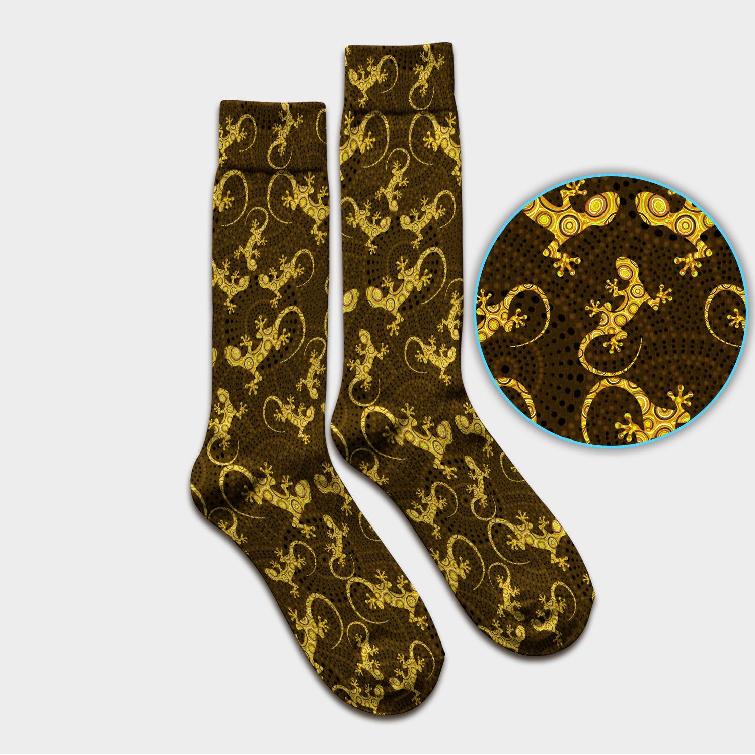 Australian Gecko Dot Art Inspired Nurse Socks - Adult Socks for Women and Men