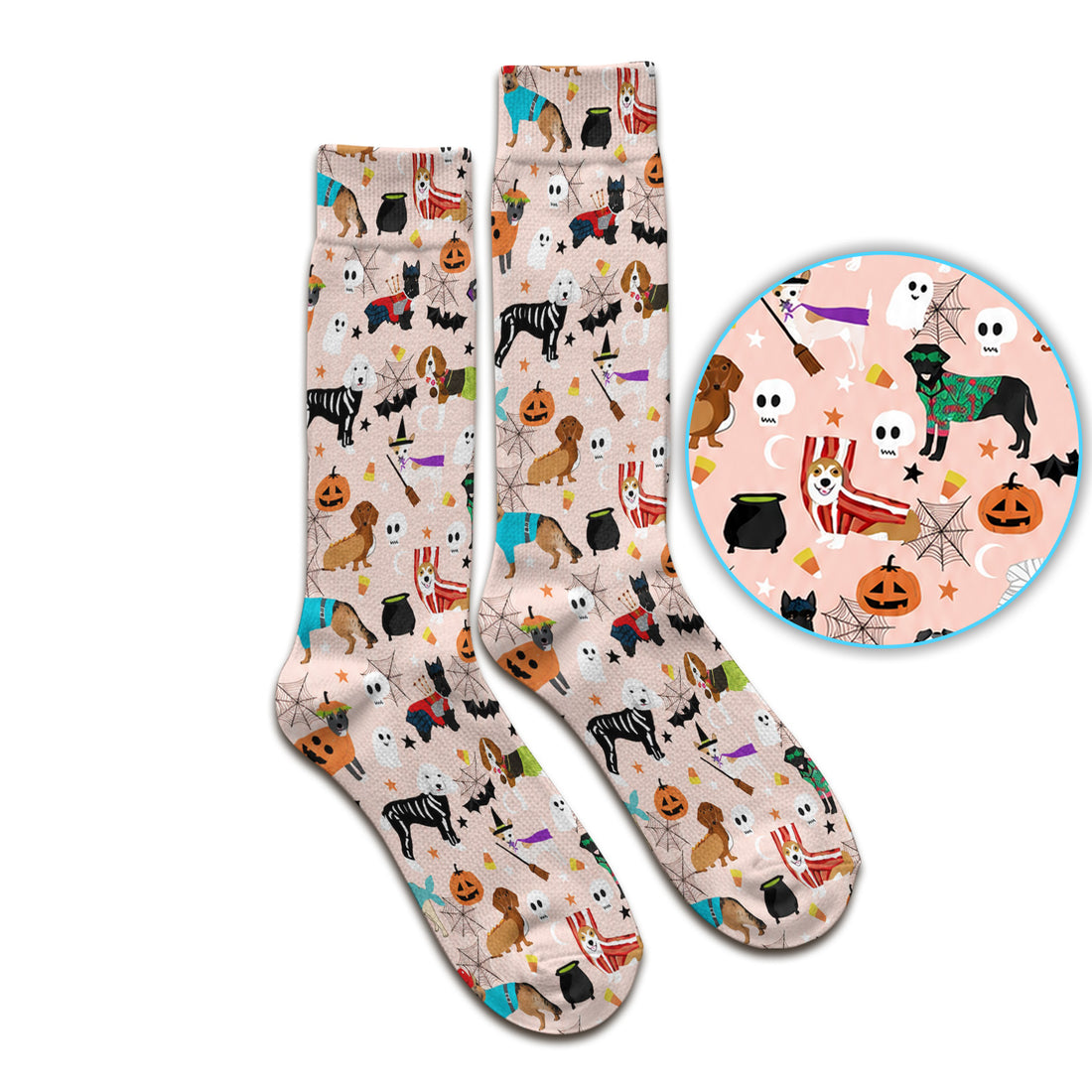 Halloween Costume Dogs Socks, Adult Socks for Men and Women