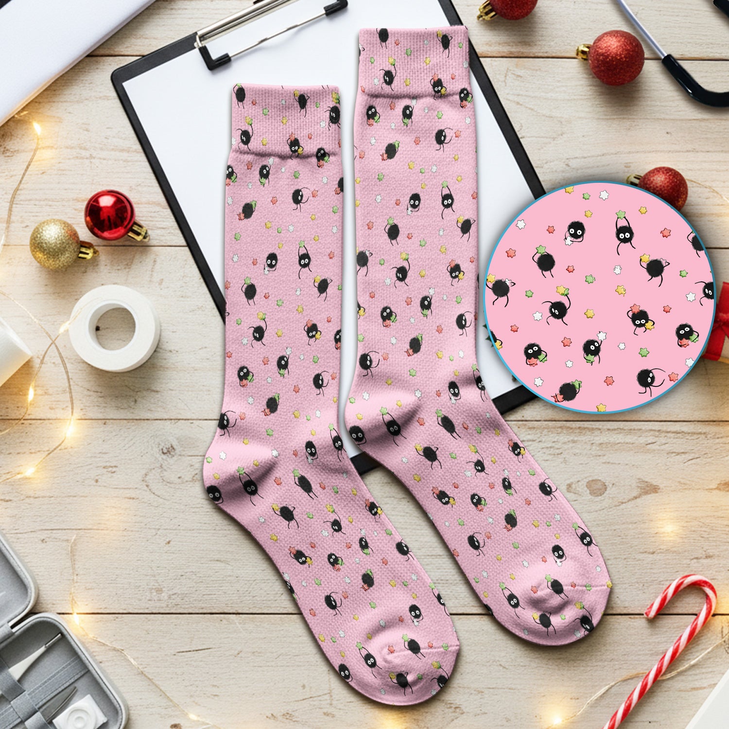 Funny Spider Pattern Pattern Pattern Scrub Socks, Cartoon Spider Pattern Nursing Uniform For Women