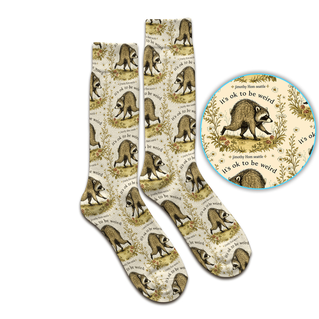 It's OK To Be Weird with Jimothy Socks, Adult Socks for Men and Women