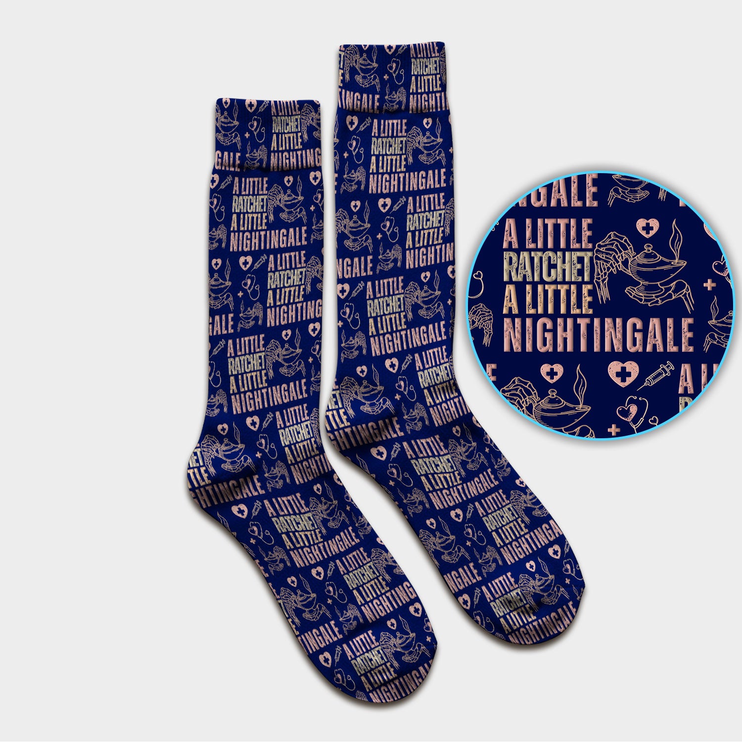 A Little Ratchet A Little Nightingale Medical Socks, Breathable Fabrics Medical Uniform