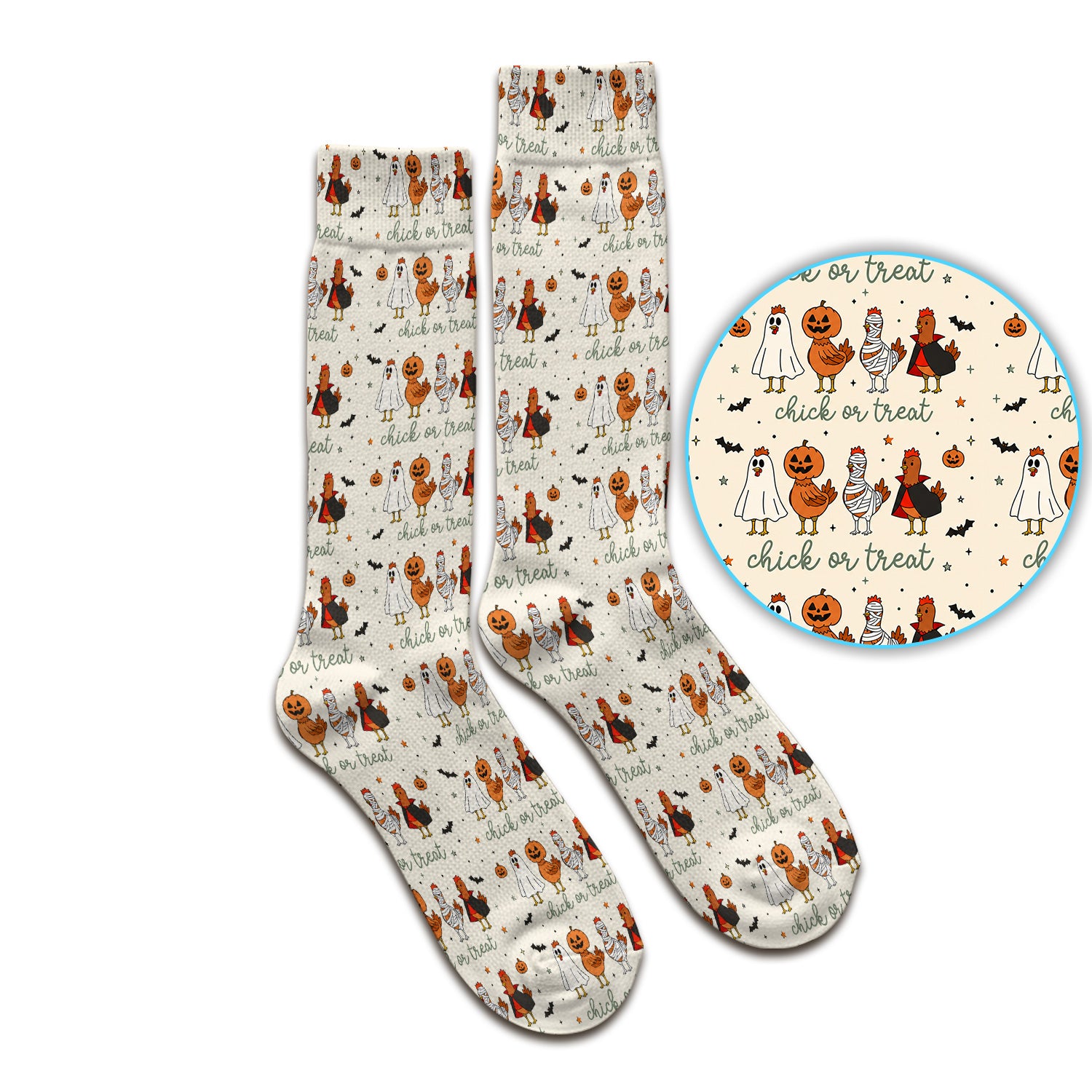 Funny Chick Or Treat Season Socks, Adult Socks for Men and Women