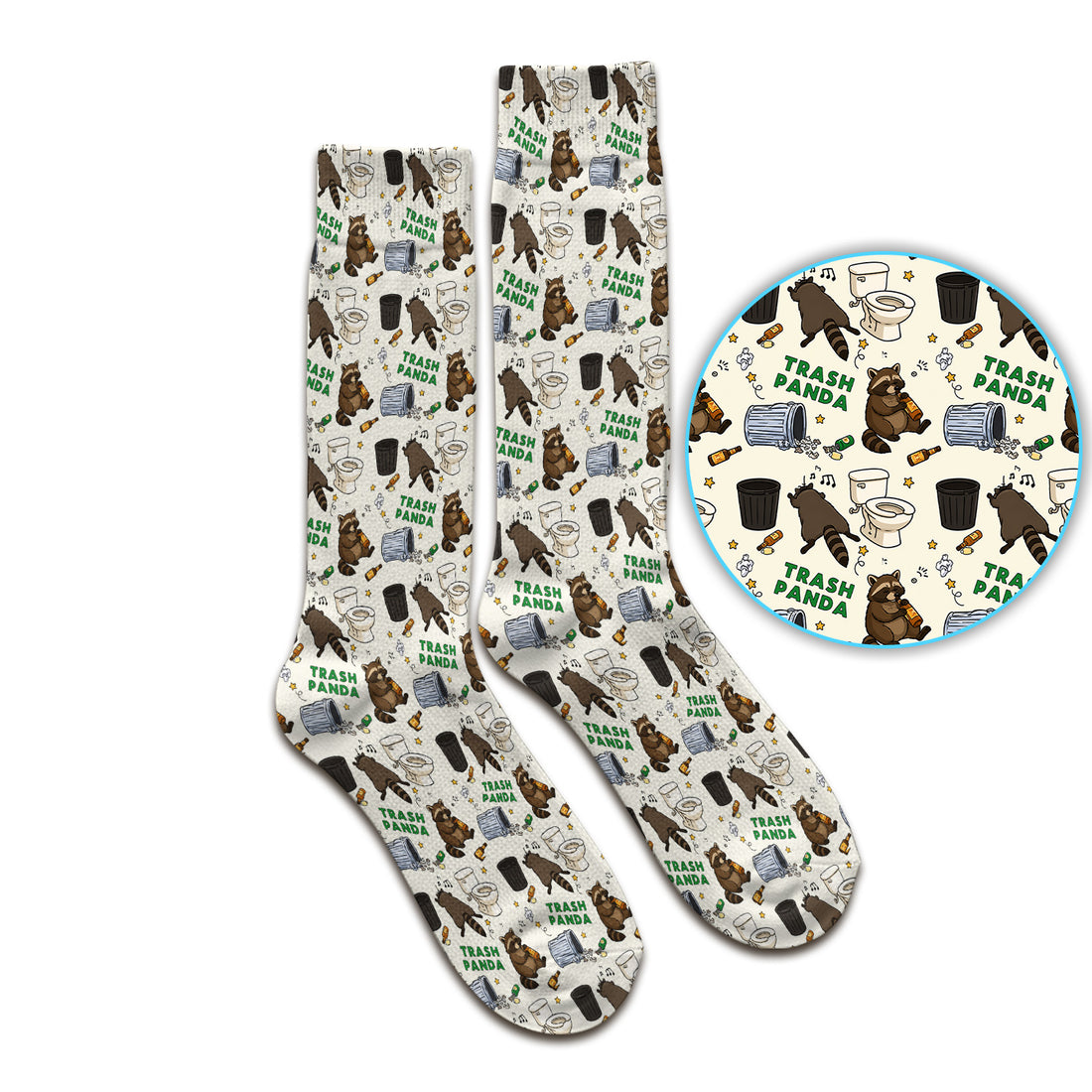 Funny Trash Panda Raccoon Socks, Adult Socks for Men and Women