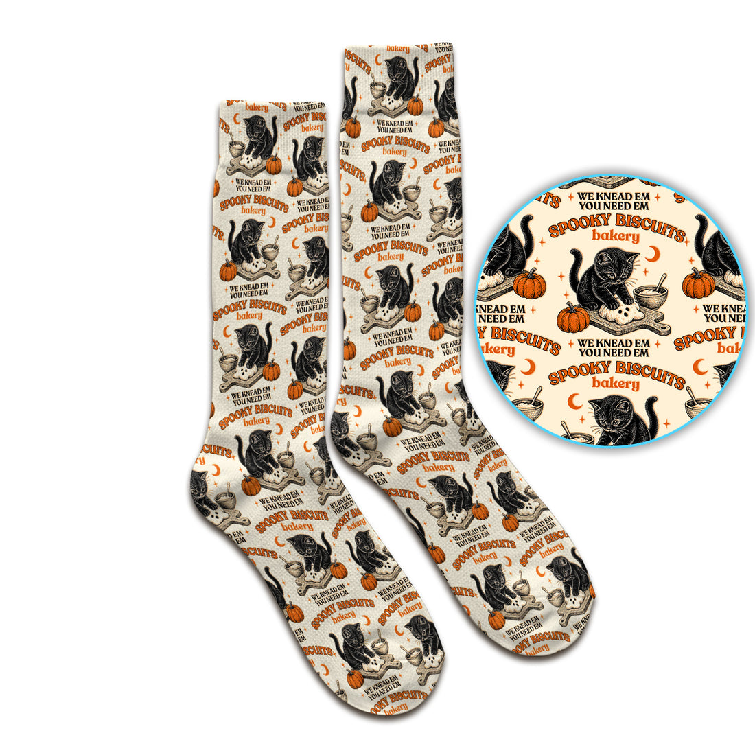 Funny Halloween Black Cat Socks, Adult Socks for Men and Women