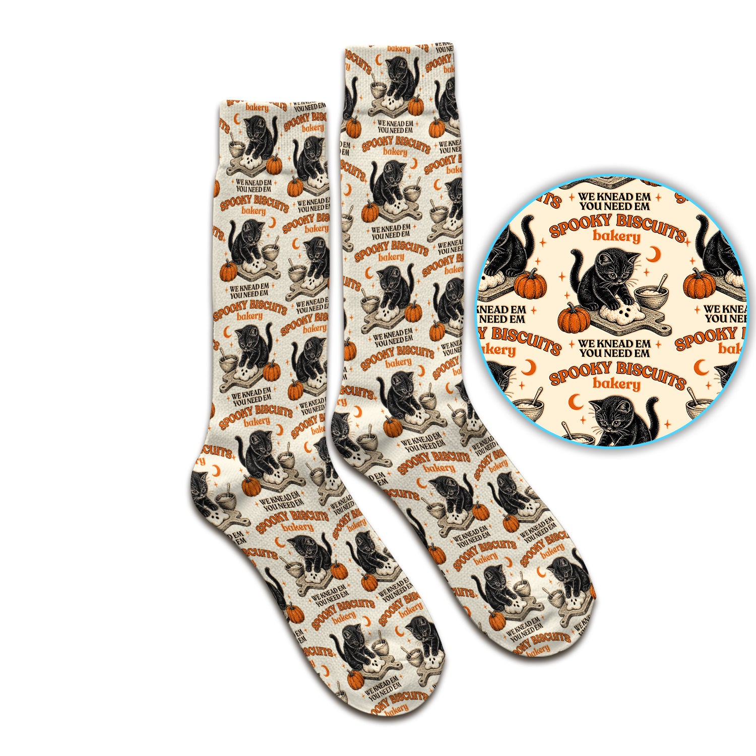 Funny Halloween Black Cat Socks, Adult Socks for Men and Women