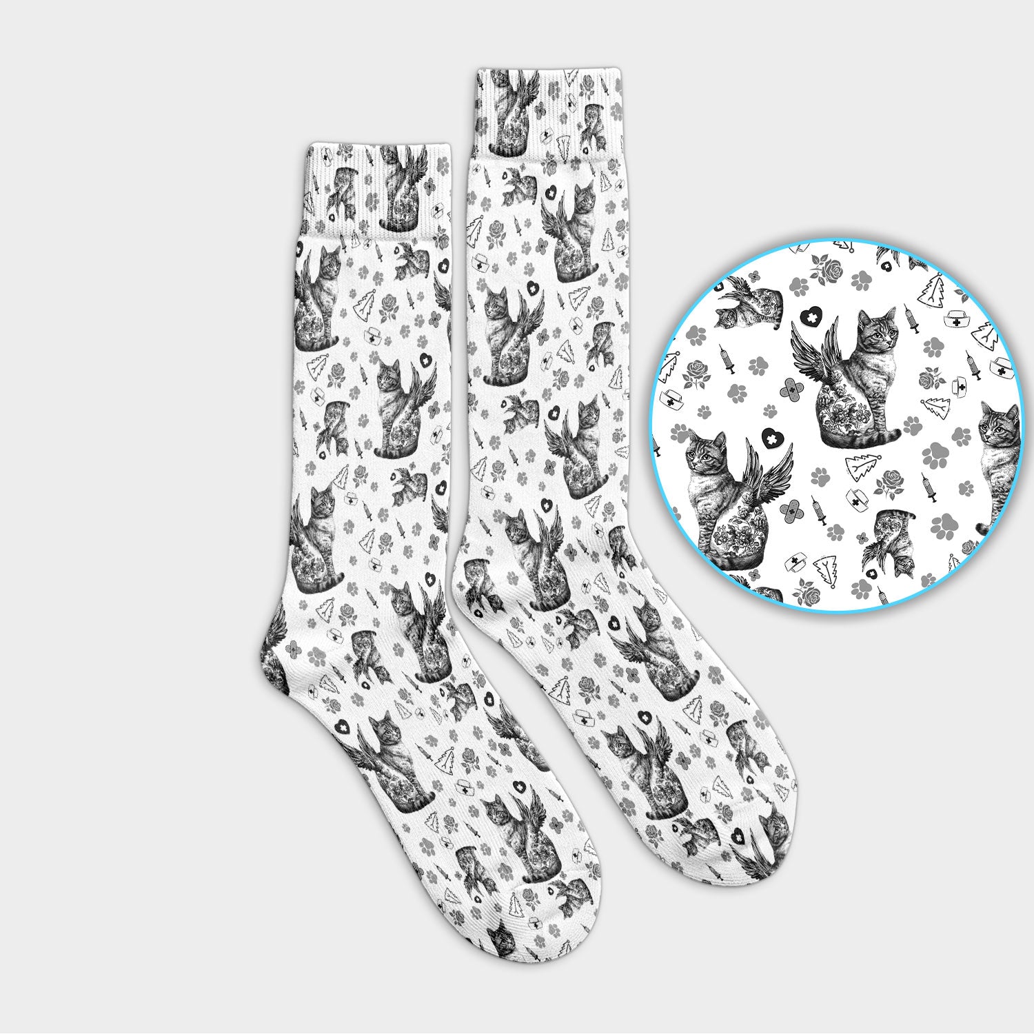 Socks for Nurse Doctor - Adult Socks for Men and Women - Breathable Fabrics Medical Uniform