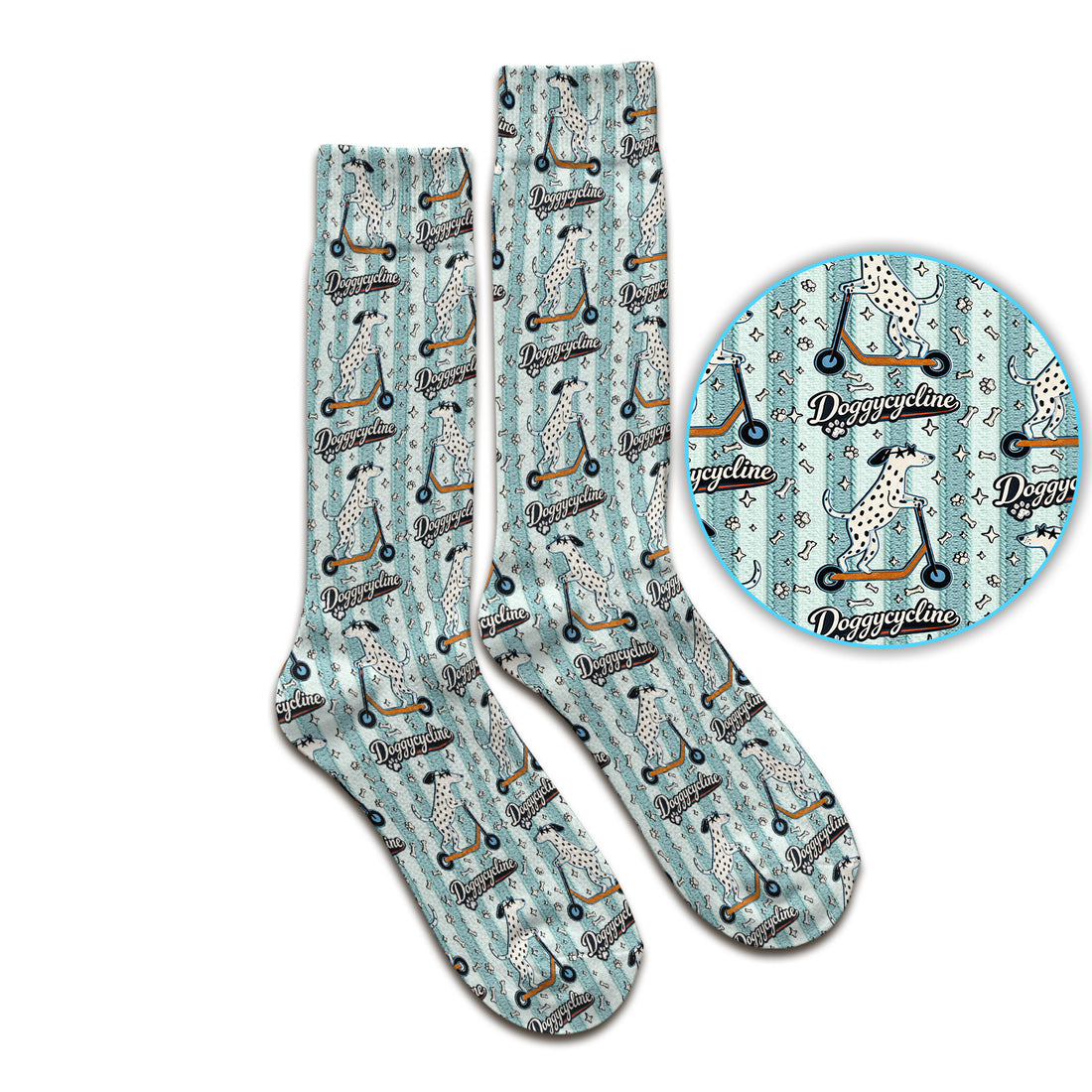 Veterinary Dalmatian Dog Pattern Print Socks, Adult Socks for Men and Women