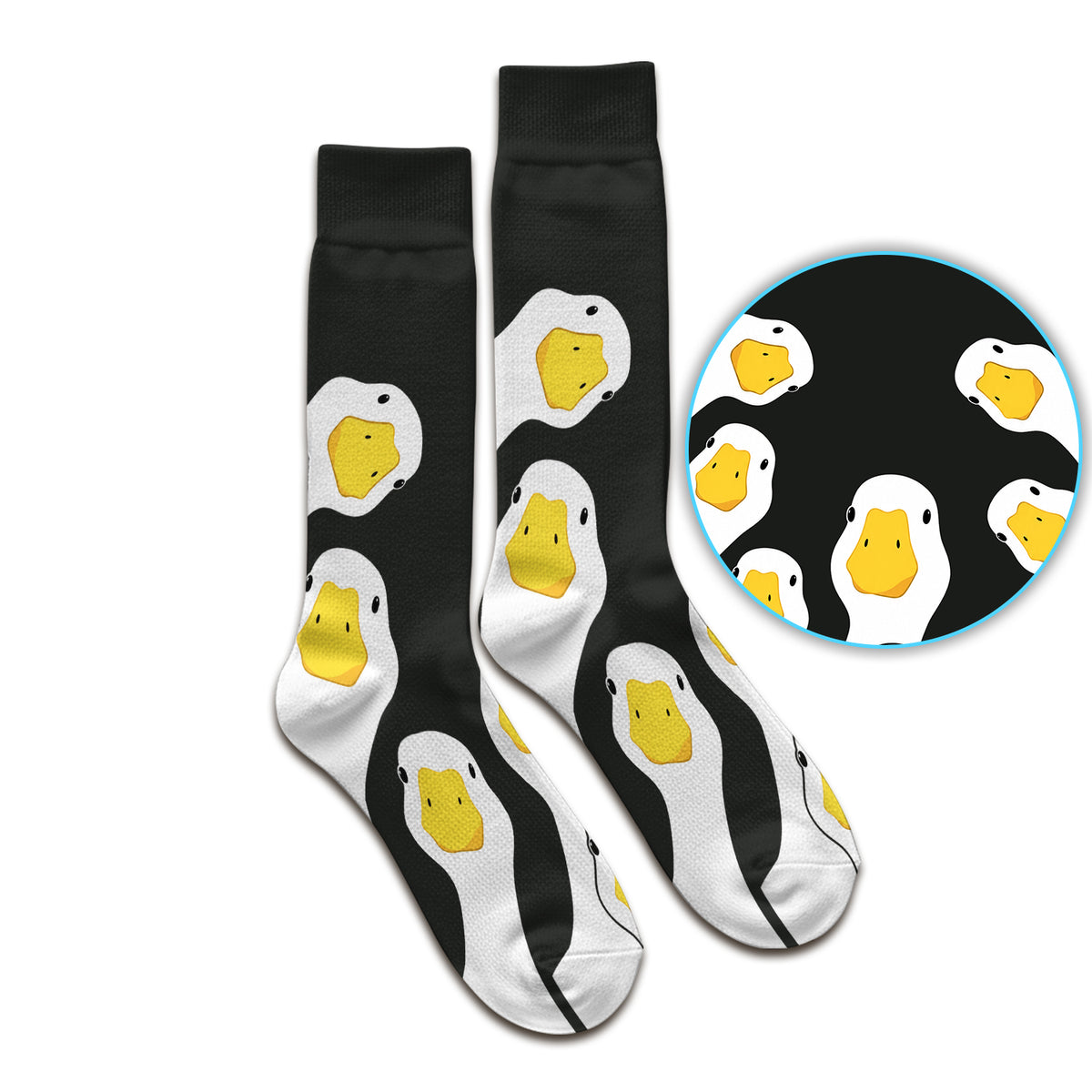 Funny Peekaboo Goose Faces Socks, Adult Socks for Men and Women