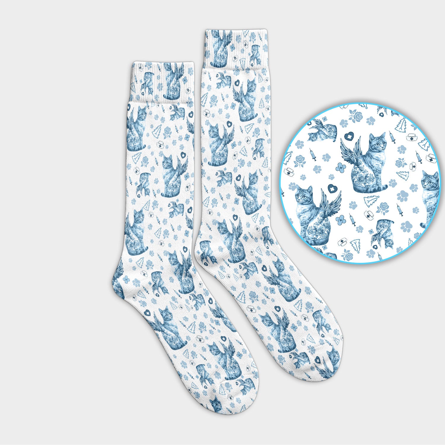 Socks for Nurse Doctor - Adult Socks for Men and Women - Breathable Fabrics Medical Uniform