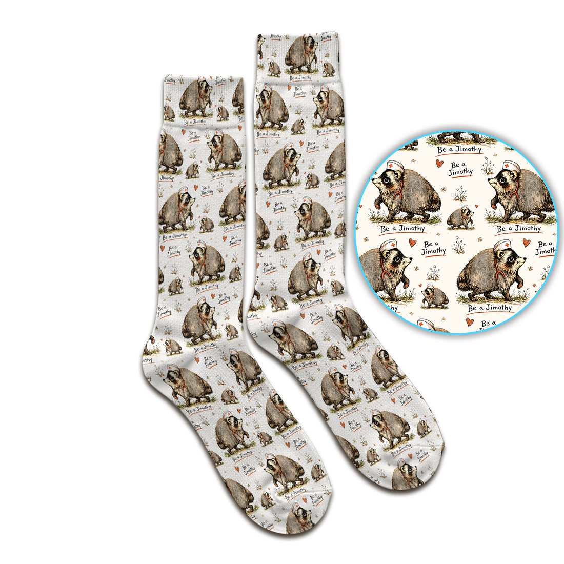 Funny Be A Jimothy Opossum Nurse Socks, Adult Socks for Men and Women