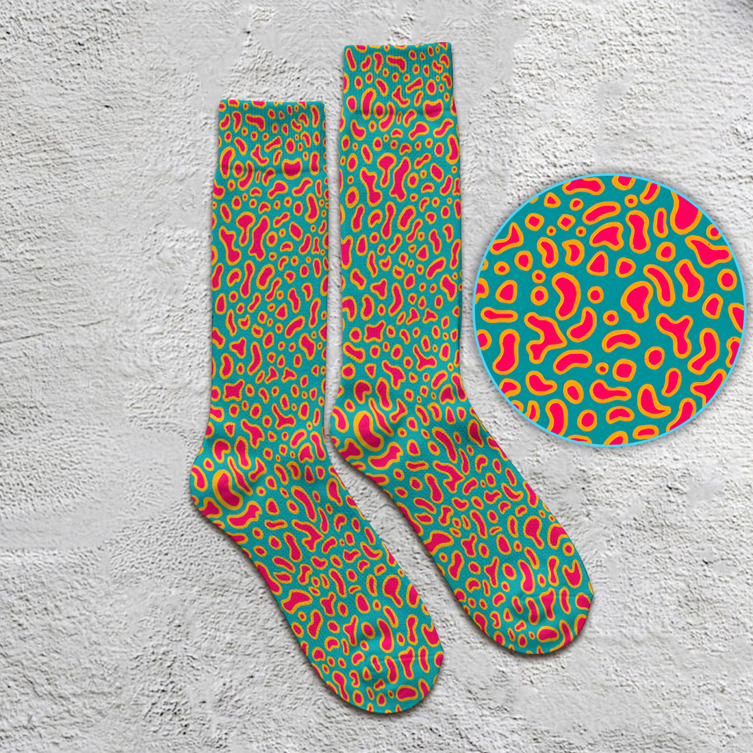Colorful Abstract Leopard Pattern Socks, Funny Medical Staff Socks