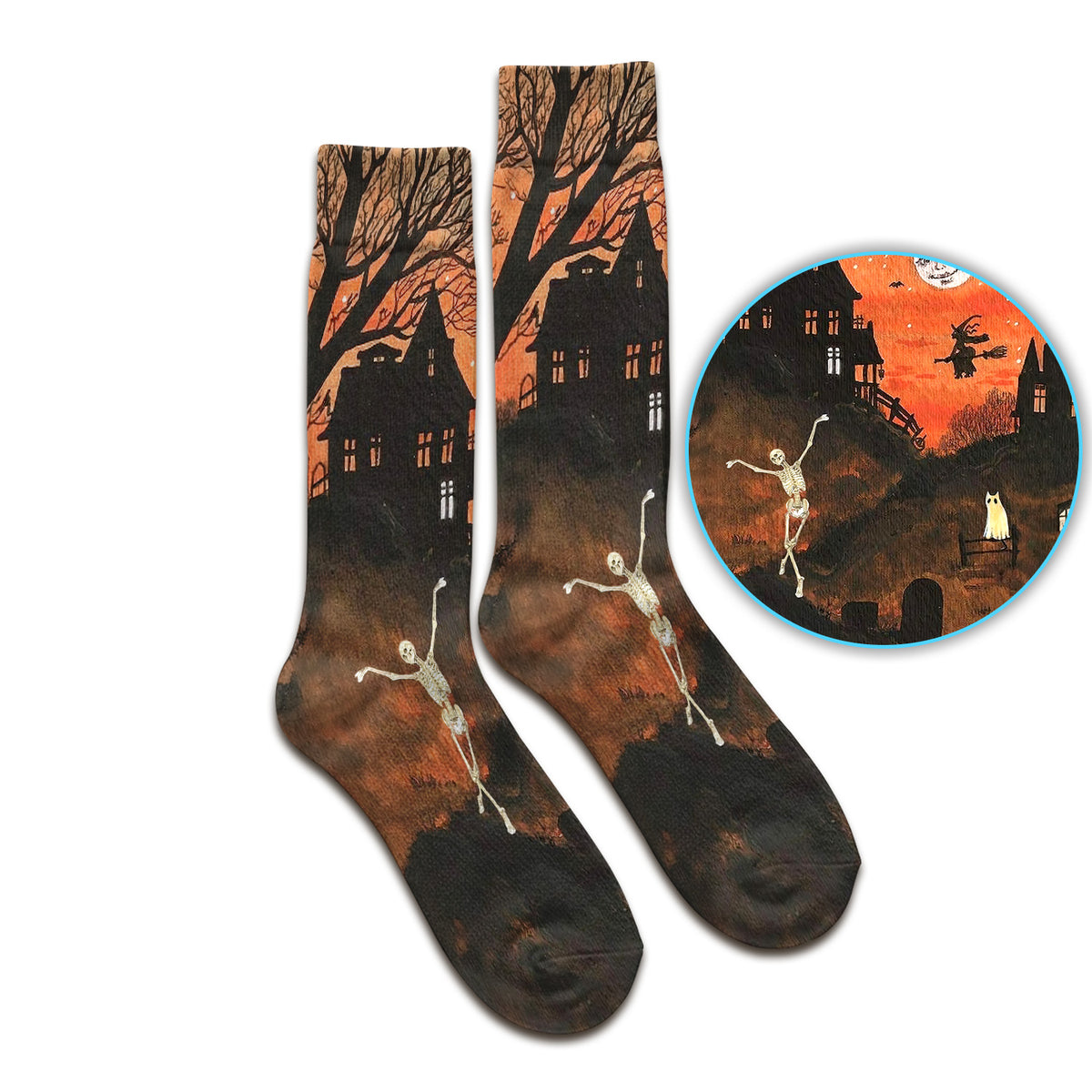 Bunte Socken mit Neongesichtern von Katzen, Socken für Damen und Herren