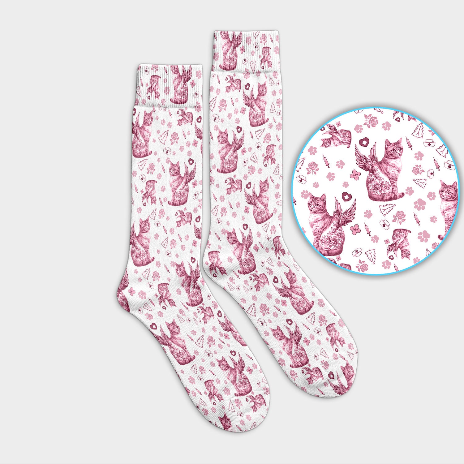 Socks for Nurse Doctor - Adult Socks for Men and Women - Breathable Fabrics Medical Uniform