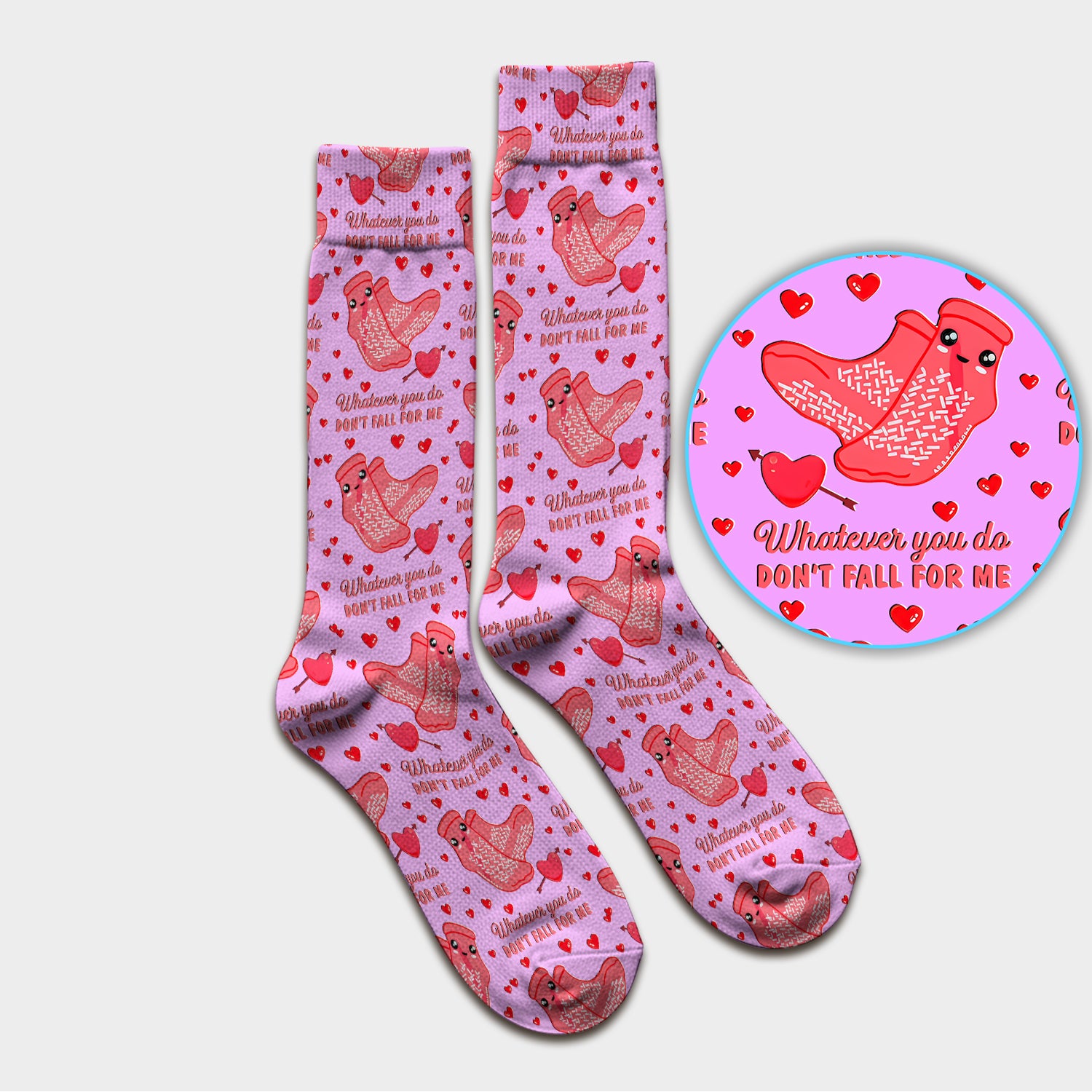 Valentine Funny Love Quote Sock, Breathable Fabrics Medical Uniform