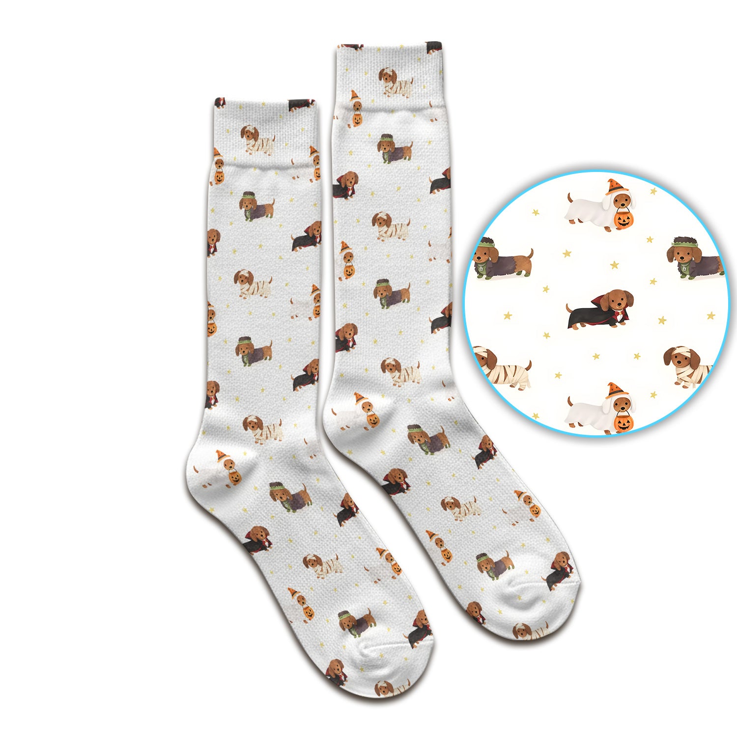 Halloween Dachshund Costumes Print Socks, Adult Socks for Men and Women