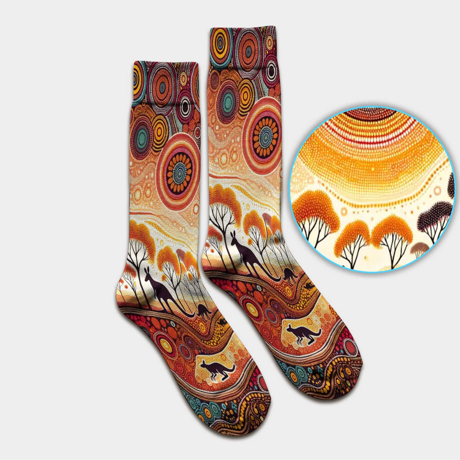 Aboriginal Kangaroo Art Medical Socks, Socks for Nurse Doctor Adult