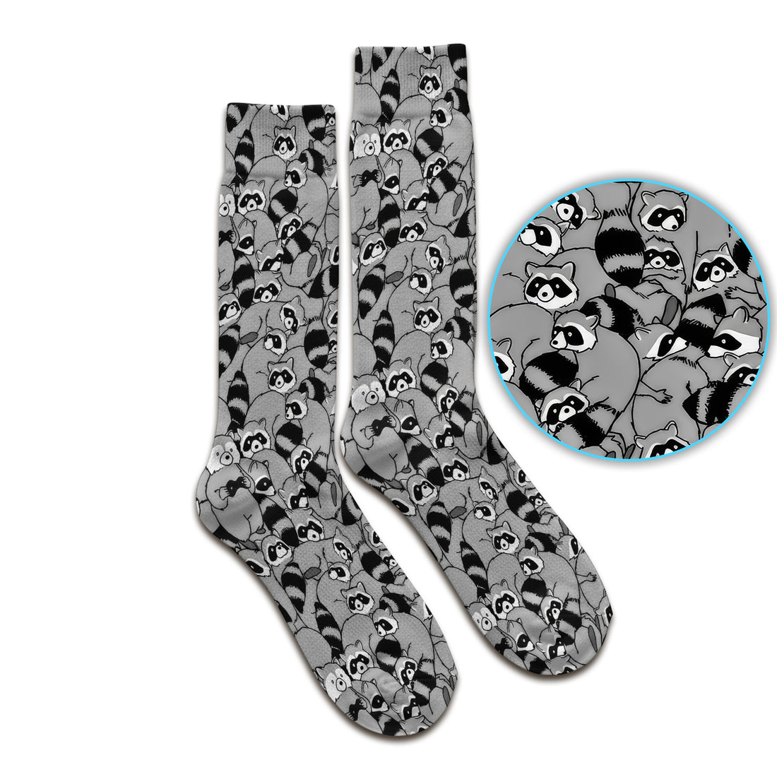 Cute Nurse Raccoon Crowd Pattern Socks, Adult Socks for Men and Women