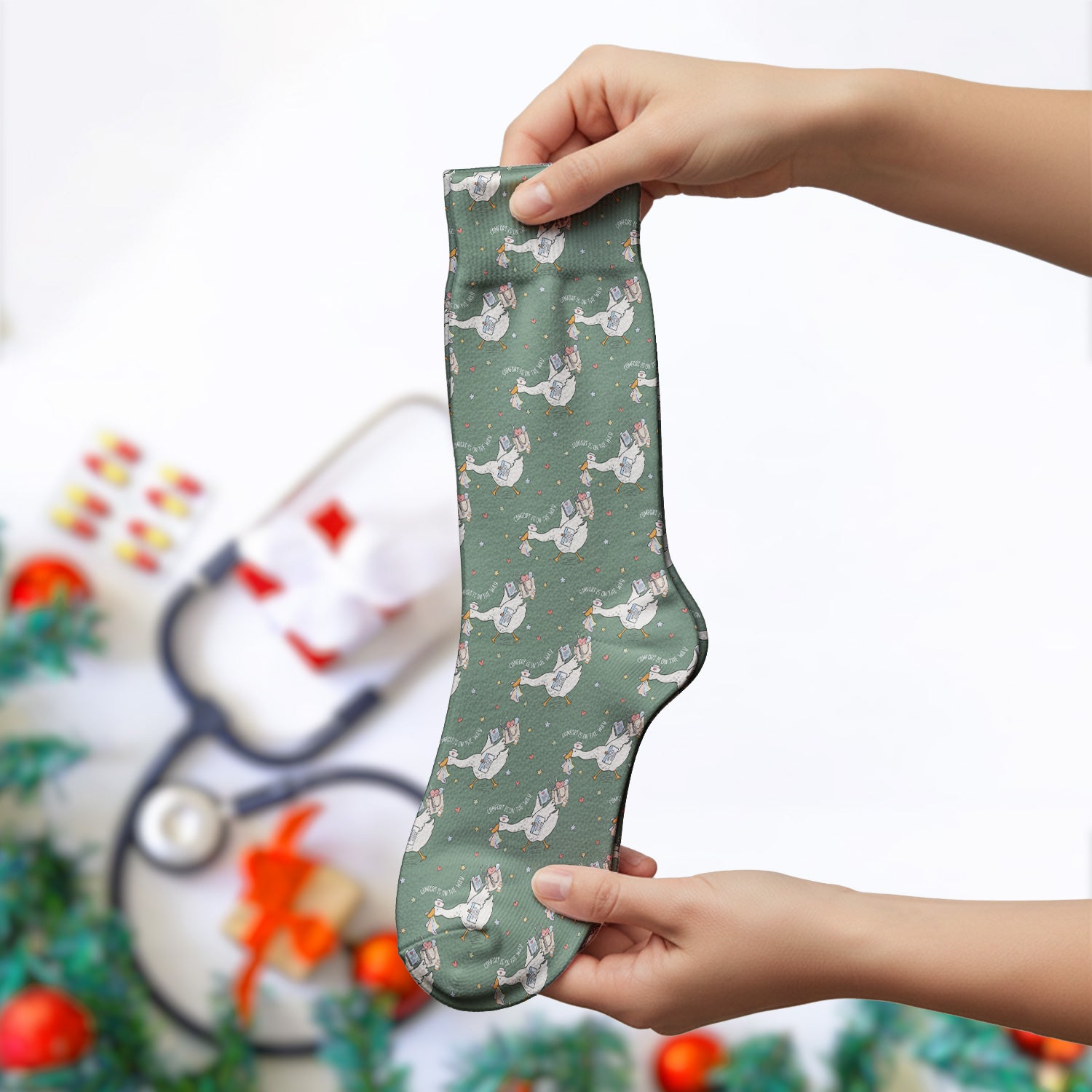 Cute Comfort Is On The Way Goose Socks, Adult Socks for Men and Women