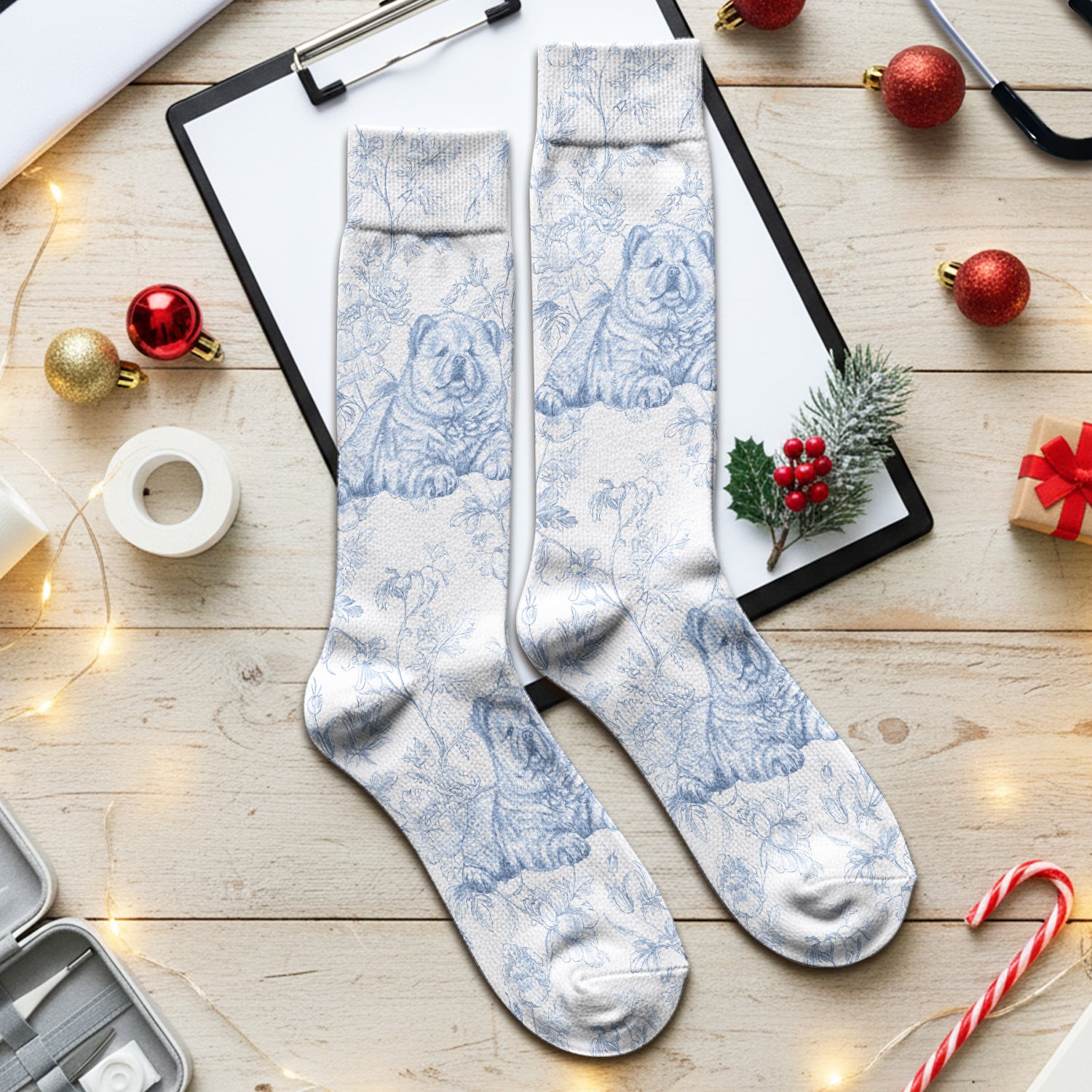 Custom Dog Cat Style Chinoiserie Pattern Socks, Adult Socks for Men and Women