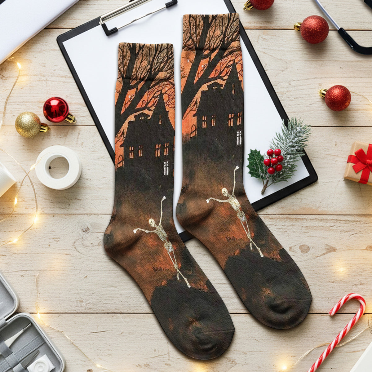 Bunte Socken mit Neongesichtern von Katzen, Socken für Damen und Herren