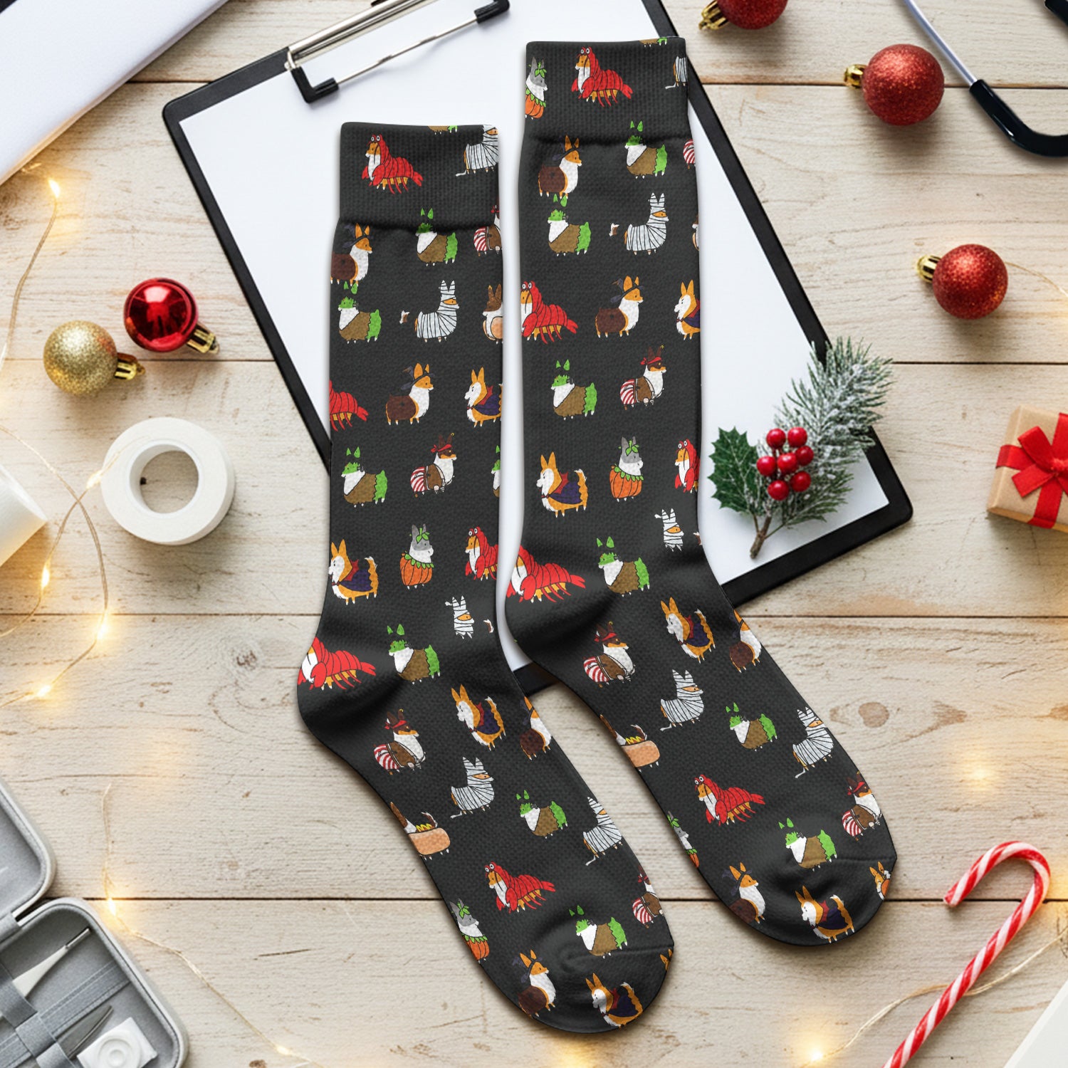 Cute Halloween Costume Corgis Socks, Adult Socks for Men and Women