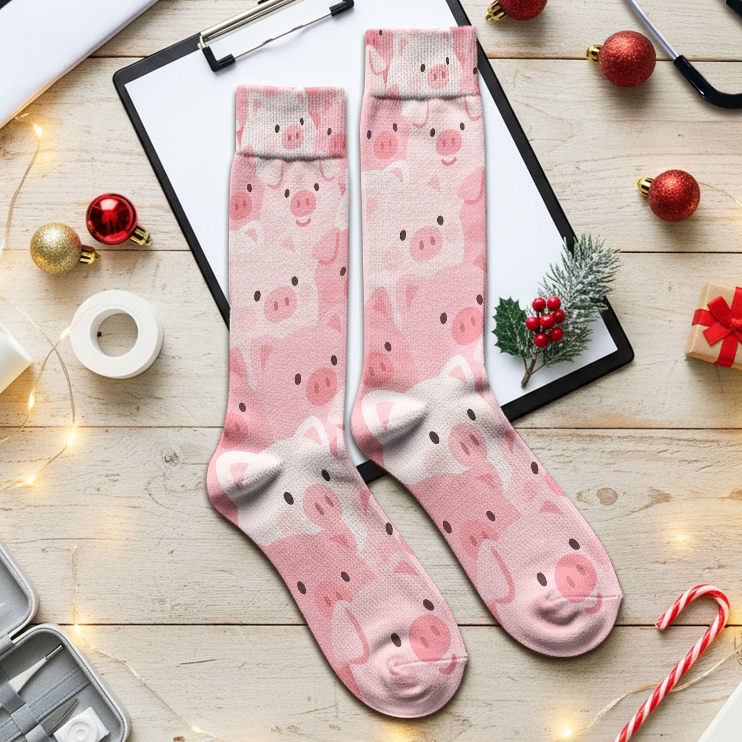 Cute Pig Nursing Scrub Socks, Comfortable Scrubs For Nurses