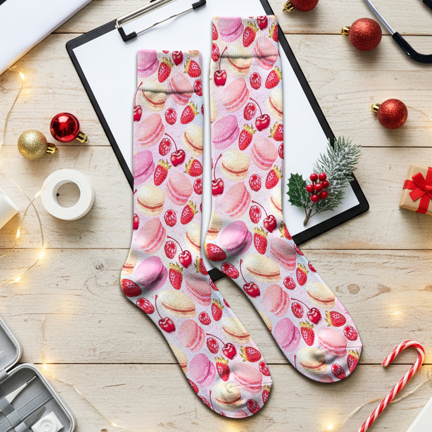 Sweet Dessert Pattern Socks, Adult Socks for Men and Women