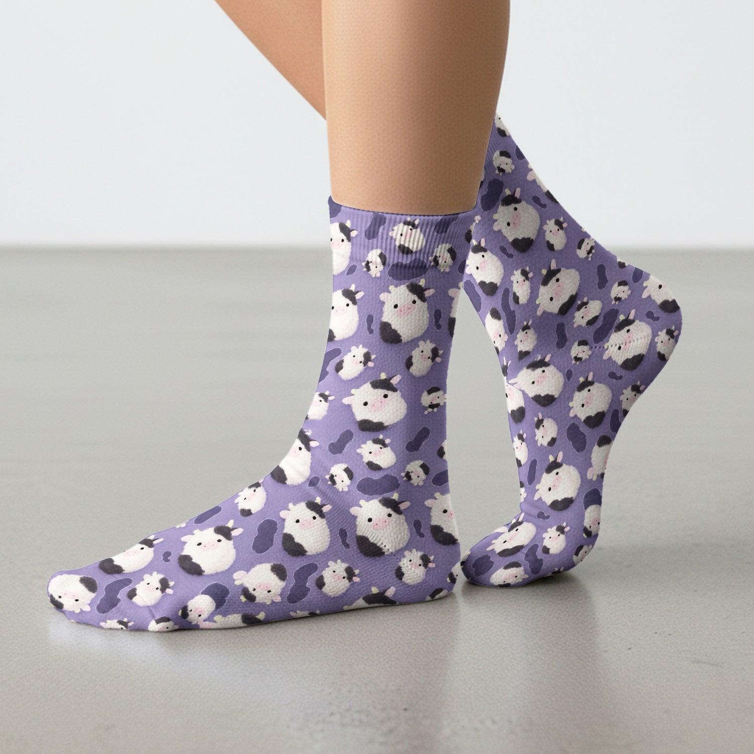 Cute Cartoon Pig Pattern Socks, Adult Socks for Men and Women