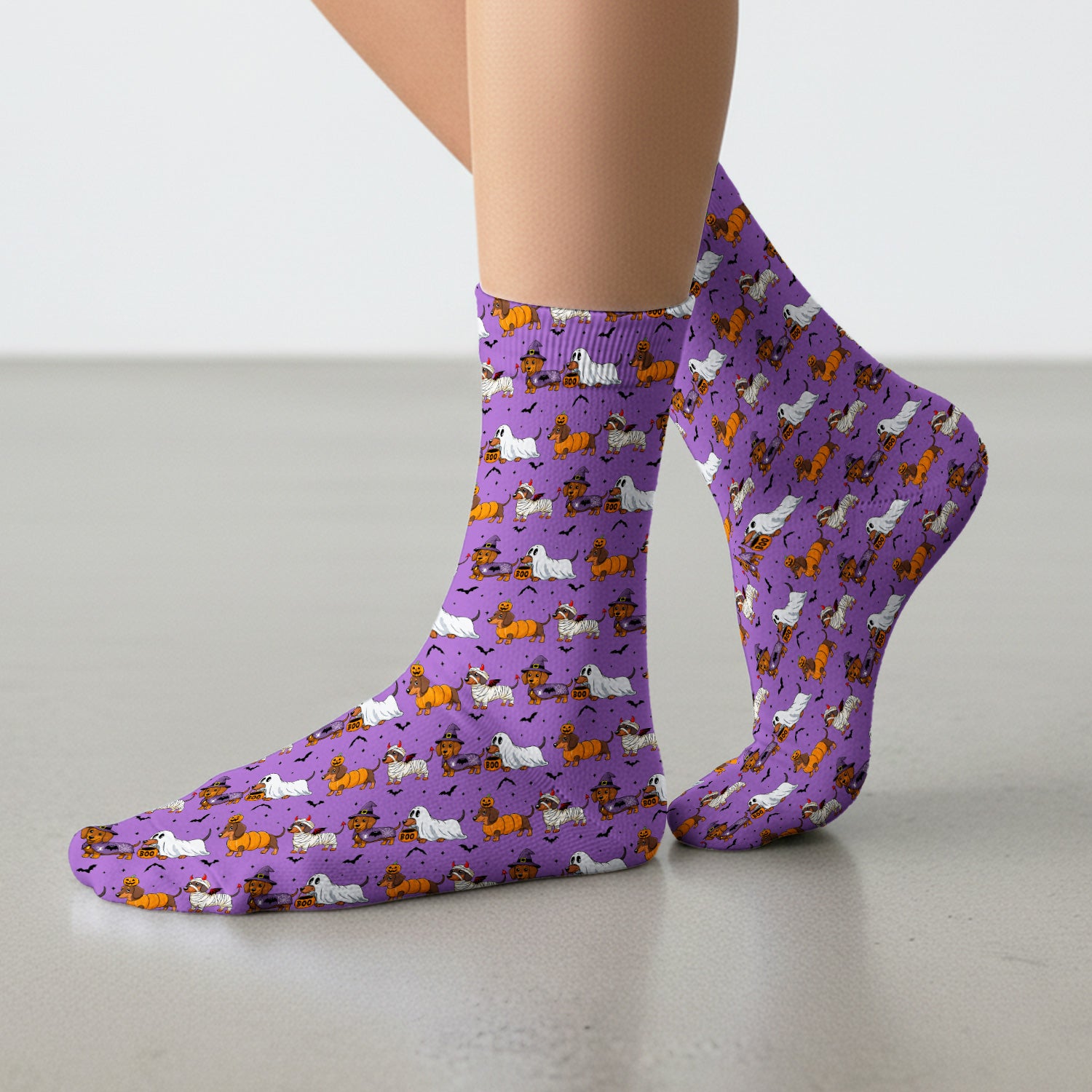 Halloween Dachshund for Veterinary Staff Socks, Adult Socks for Men and Women