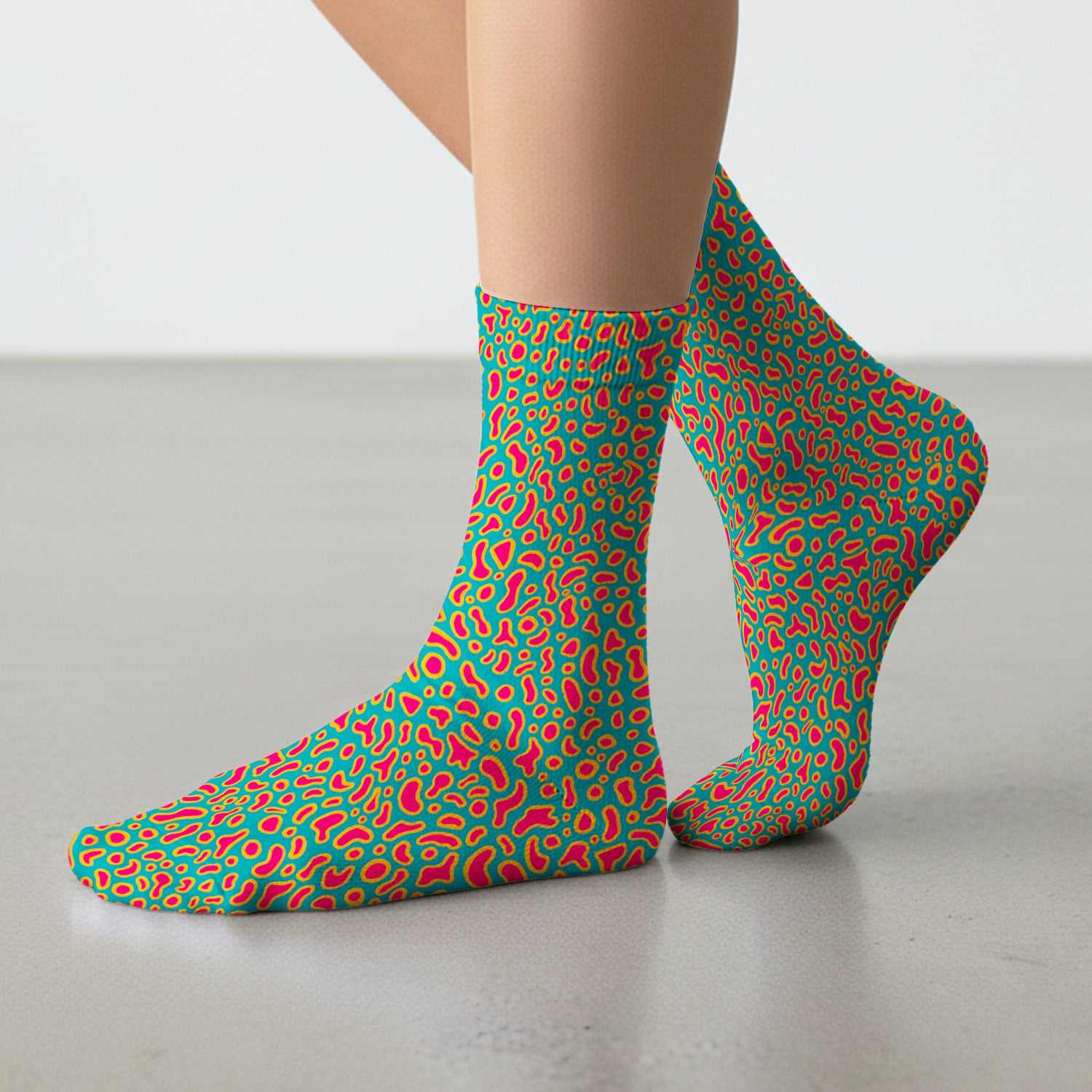 Colorful Abstract Leopard Pattern Socks, Funny Medical Staff Socks