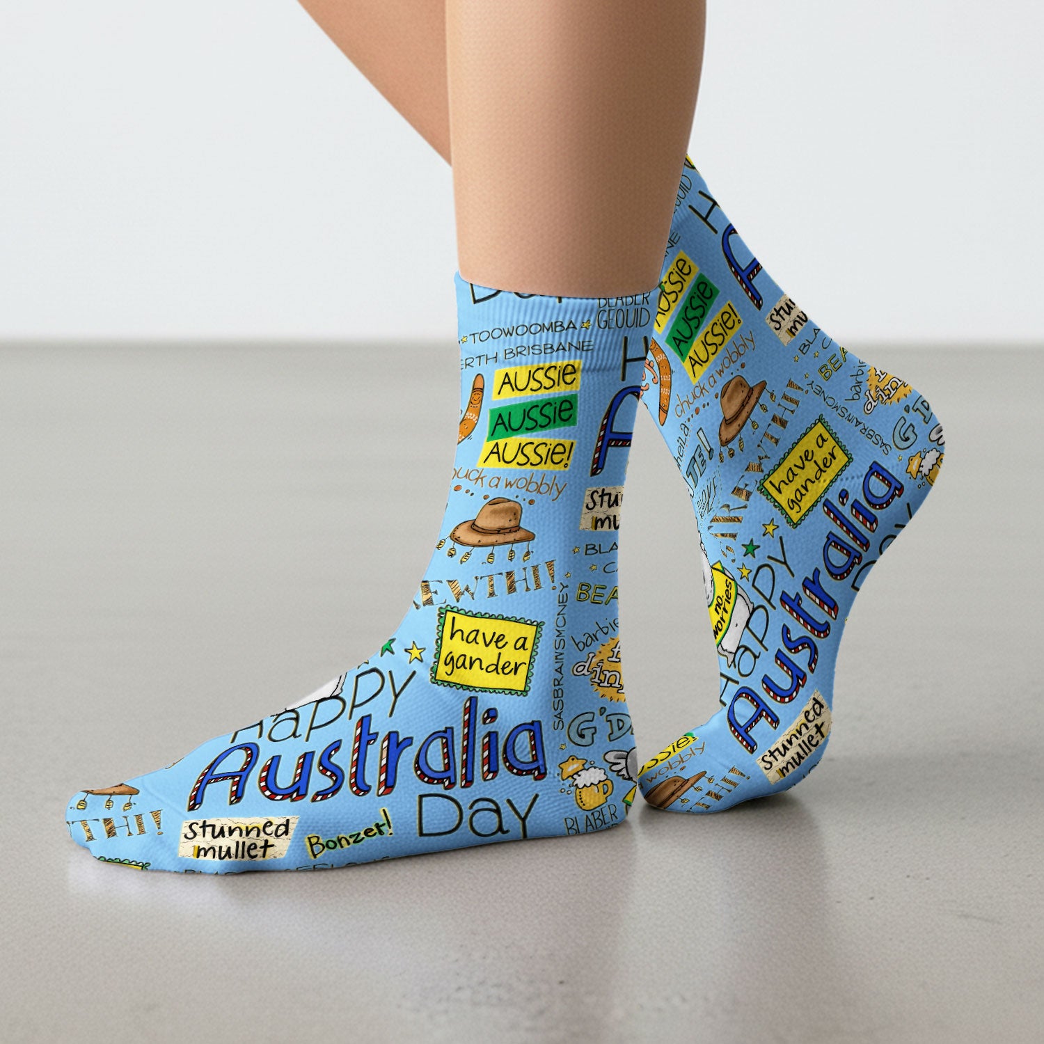 Cute Cartoon Koala Australia Pattern Medical Socks, Adult Socks for Men and Women